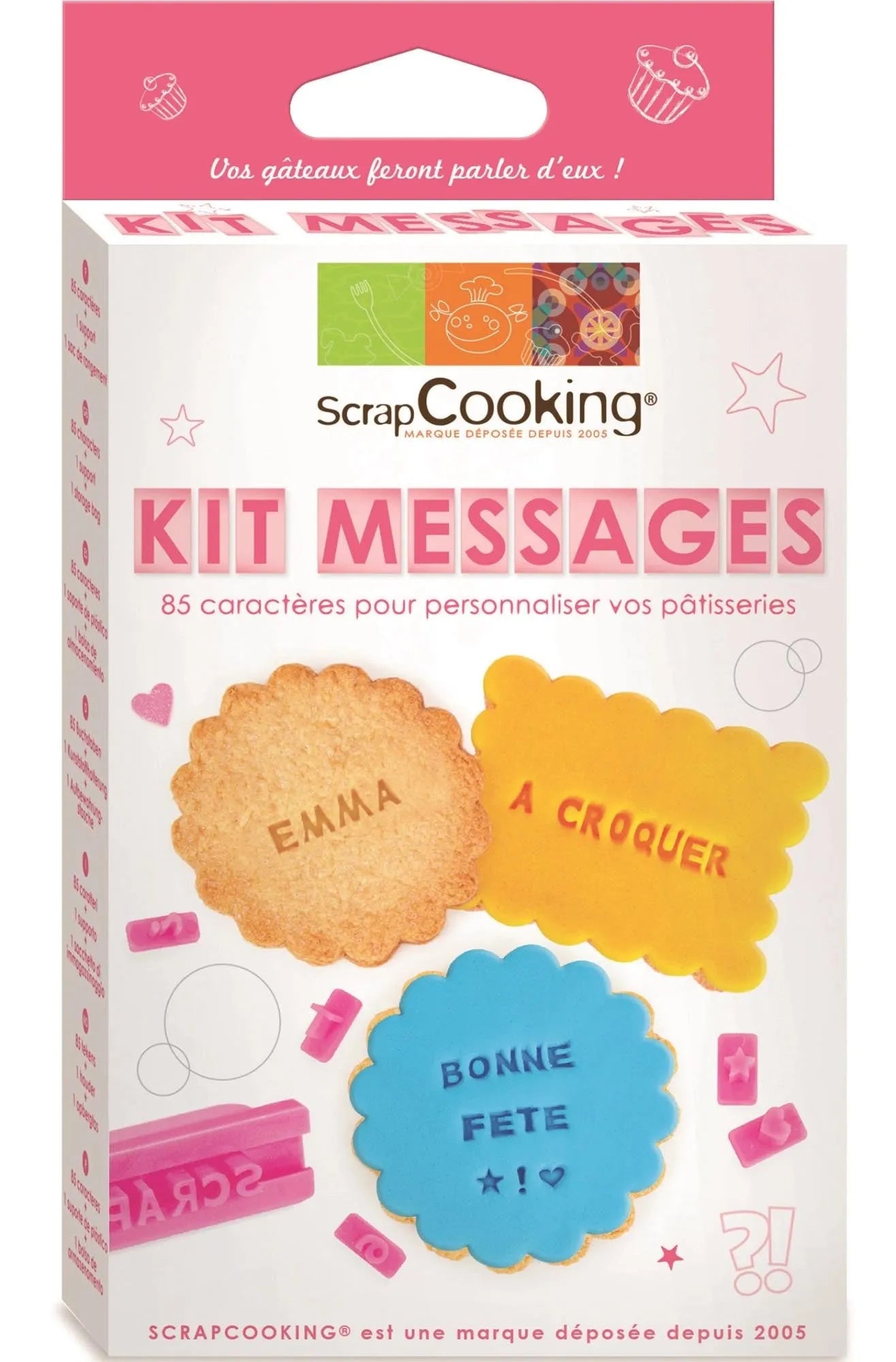 Kreatives Backen leicht gemacht: Mit dem Scrap Cooking Biskuit Messages Set personalisierte Kekse für jeden Anlass gestalten!