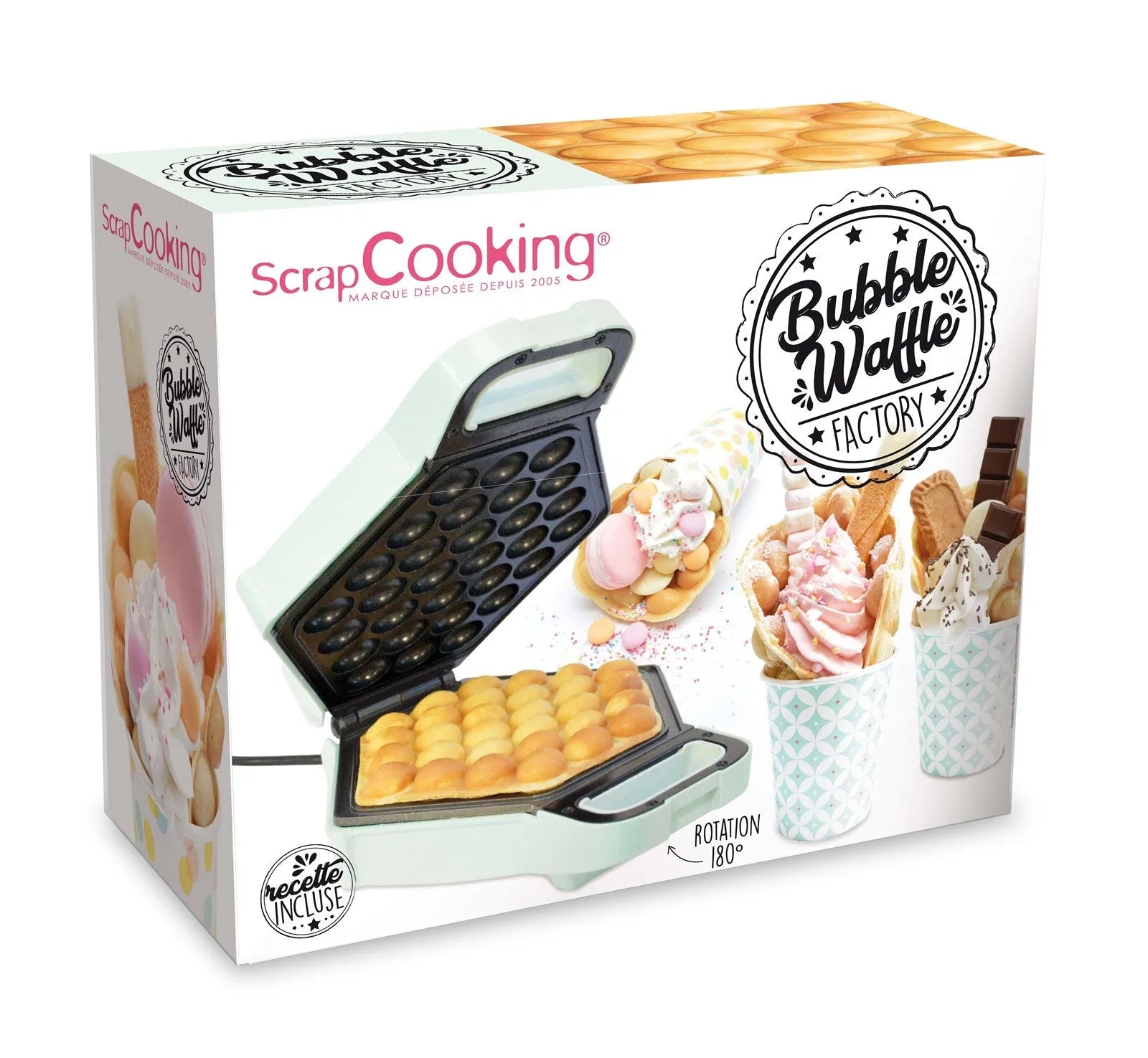 Zaubere einzigartige Bubble-Waffeln mit Scrap Cookings Waffelgerät!