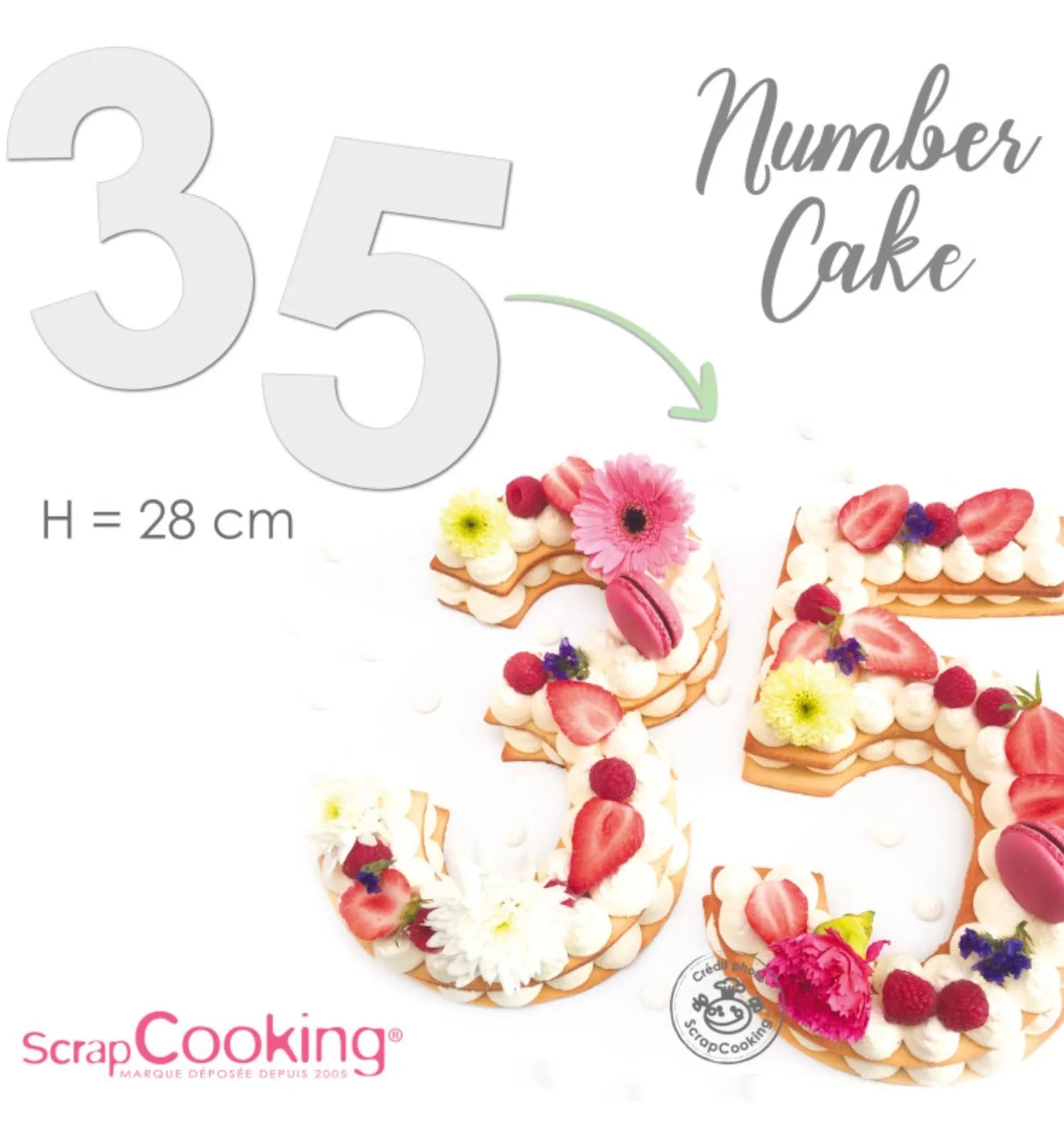 Zahlen-Schablonen 0-9 von Scrap Cooking für fantasievolle Kuchen.