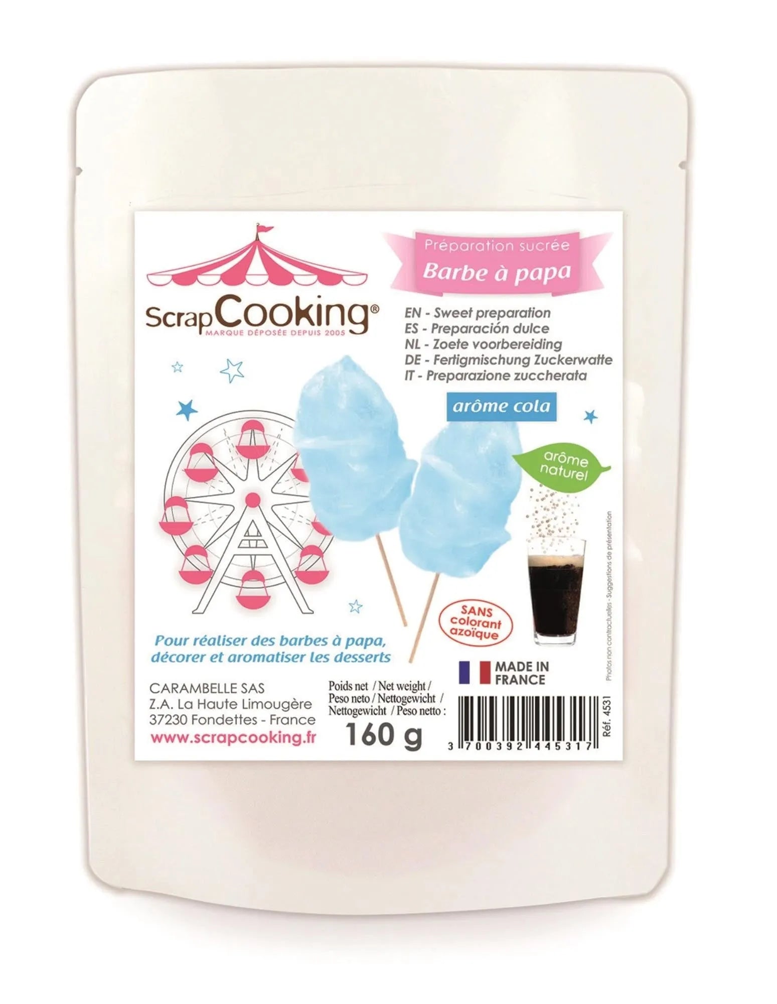 Fertigmischung Zuckerwatte Cola Aroma 160g - KAQTU Design