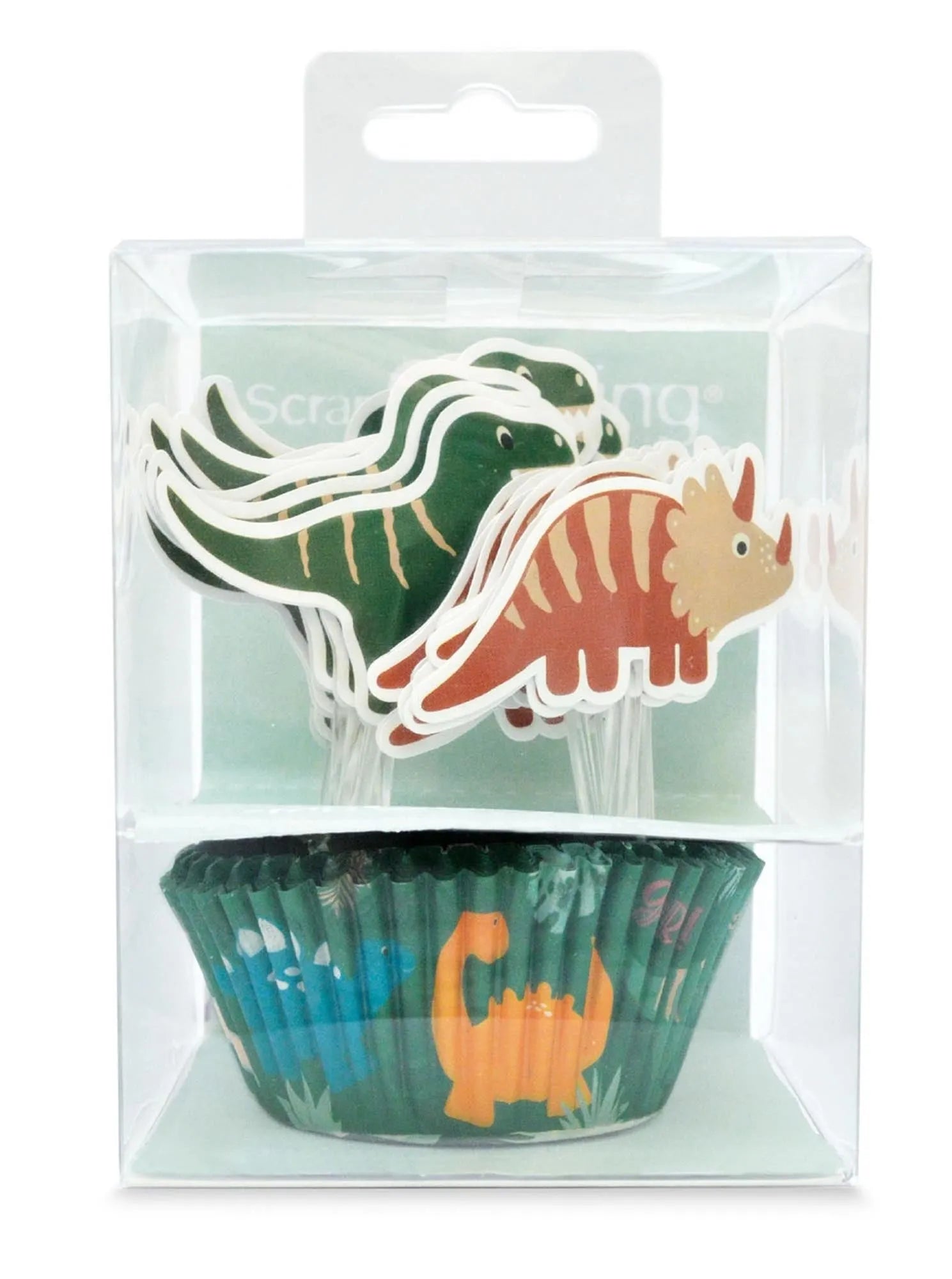 24 Cupcakesförmchen u. 24 Cake Toppers Dino - KAQTU Design