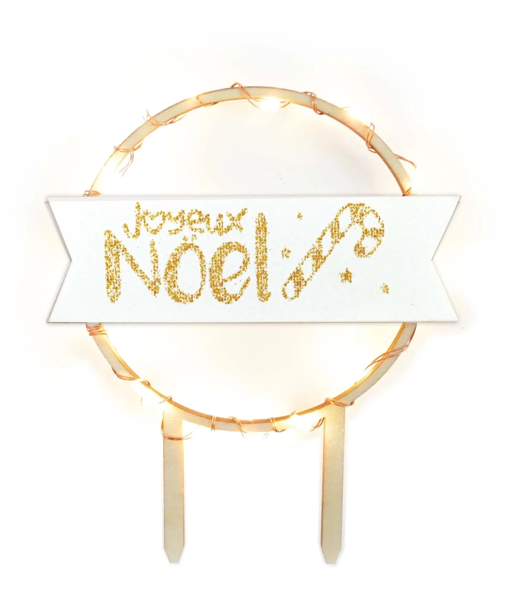 Cake Topper mit LED-Beleuchtung Joyeux Noël - KAQTU Design