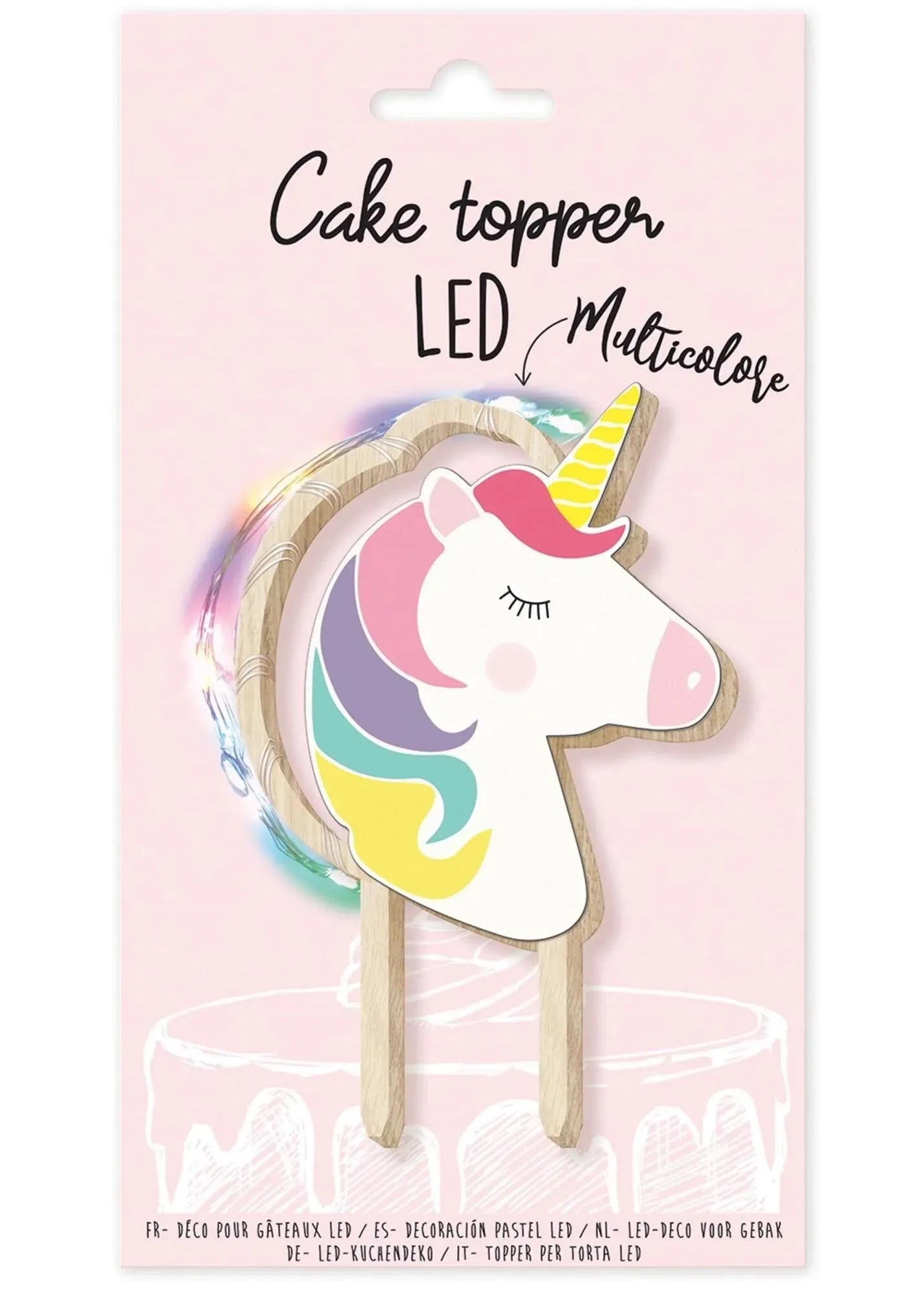 Cake Topper mit LED-Beleuchtung Einhorn - KAQTU Design