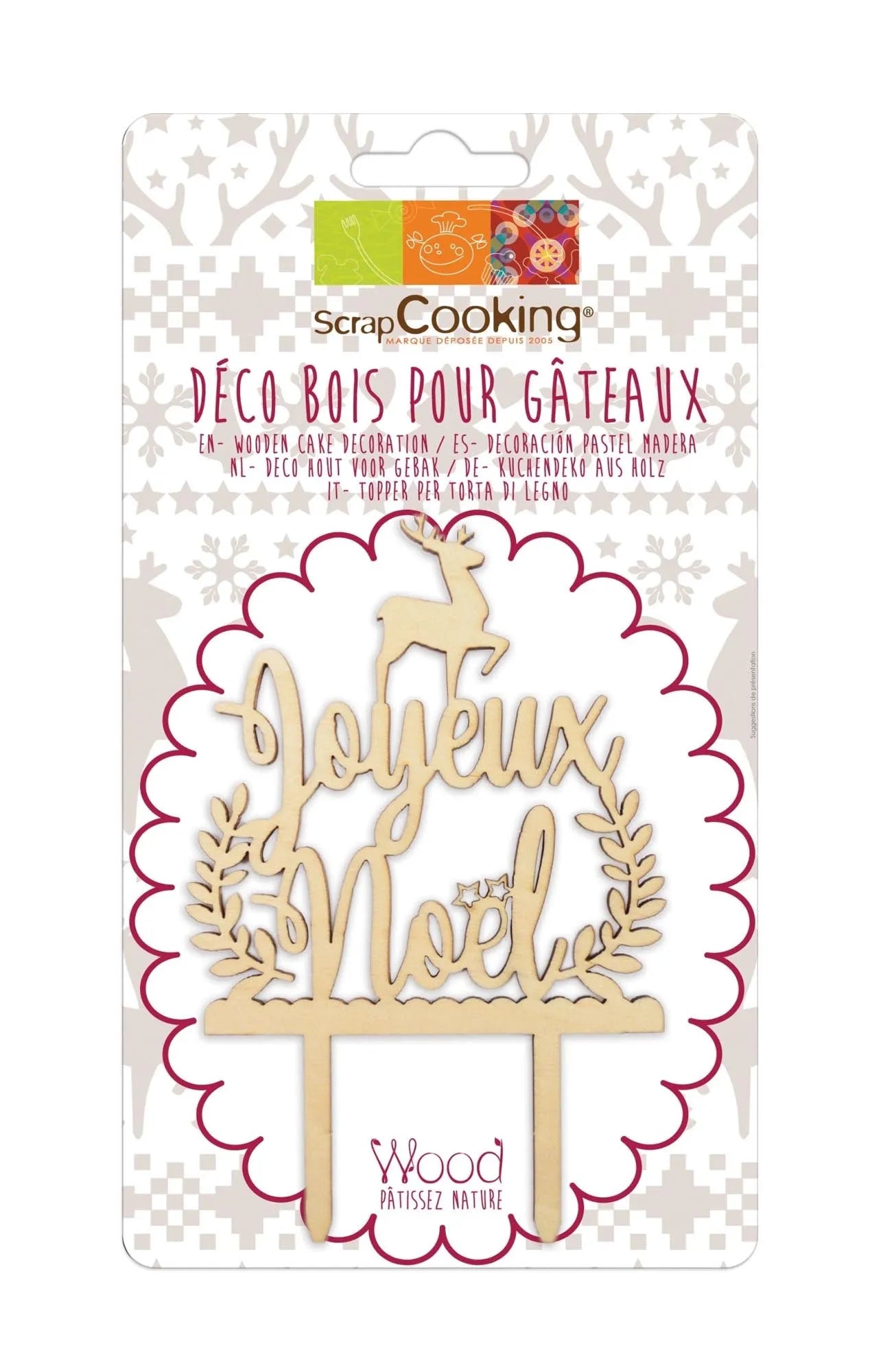 CaKe Topper aus Holz Joyeux Noël - KAQTU Design