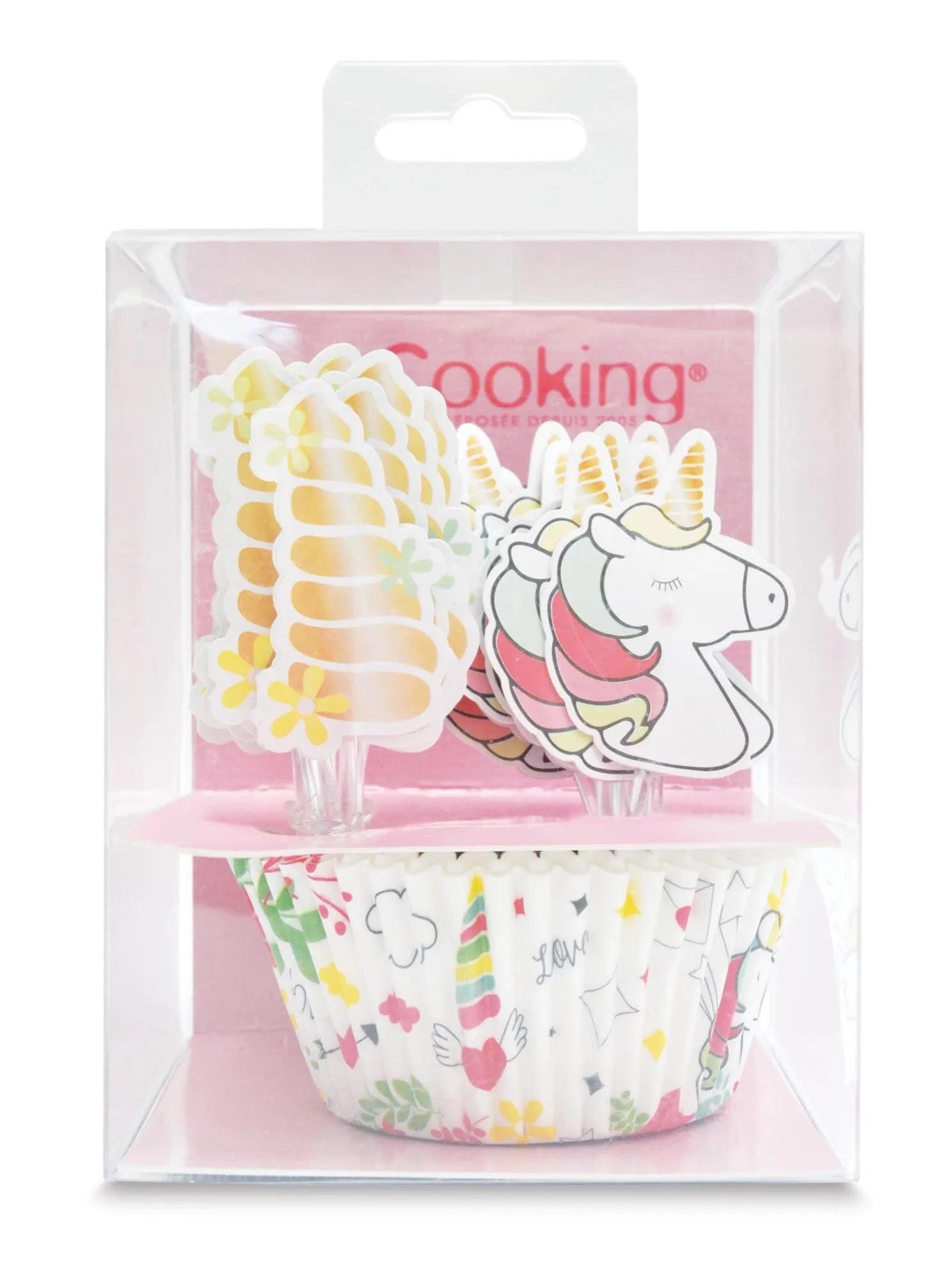 24 Muffinförmchen u. 24 cake toppers Einhorn - KAQTU Design