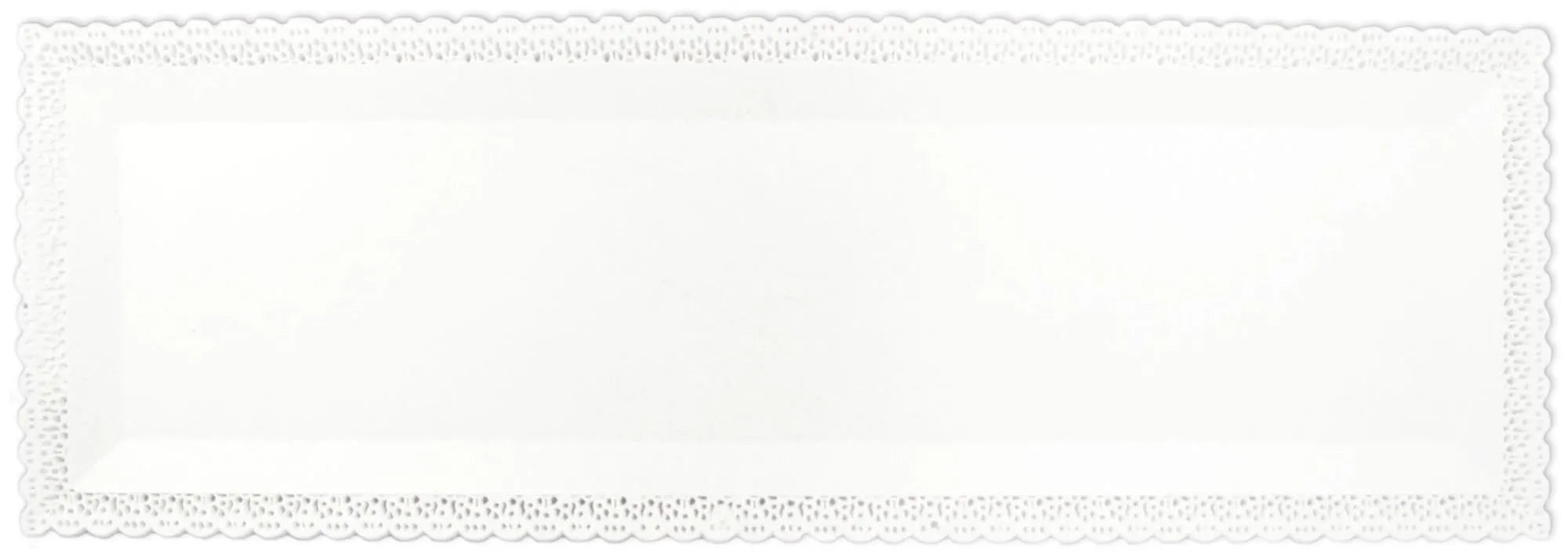 Kuchenplatte rechteckig  weiss Kunststoff 40x13cm - KAQTU Design