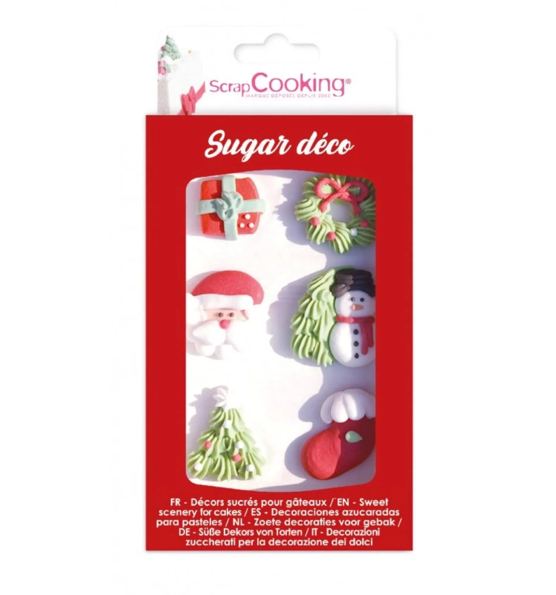 Verzieren Sie Ihre Weihnachtsbäckerei mit den festlichen Zucker Deko von Scrap Cooking – ein süßer Hingucker für Plätzchen und Torten.