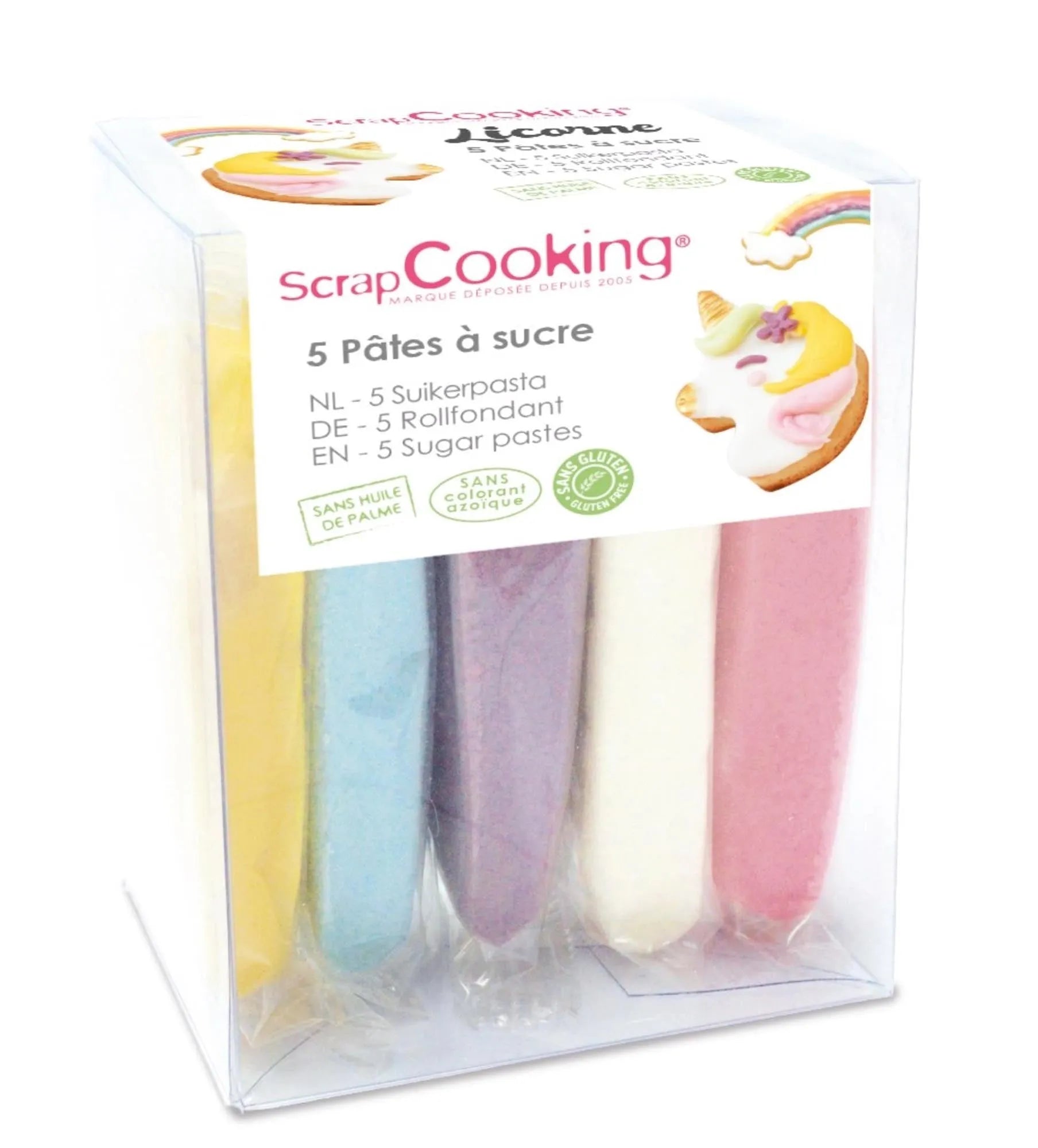 5er Set Zuckerpasten Einhorn 5x80g - KAQTU Design