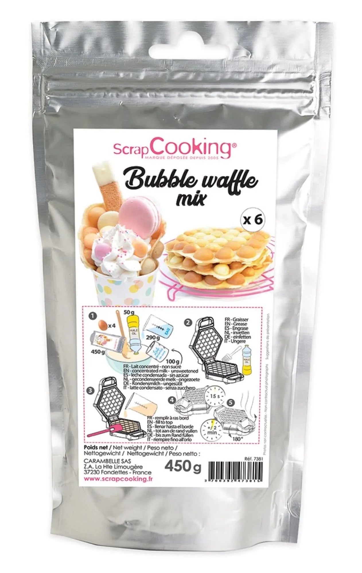 Zaubern Sie knusprige Bubble-Waffeln mit Scrap Cooking Mix 450g!