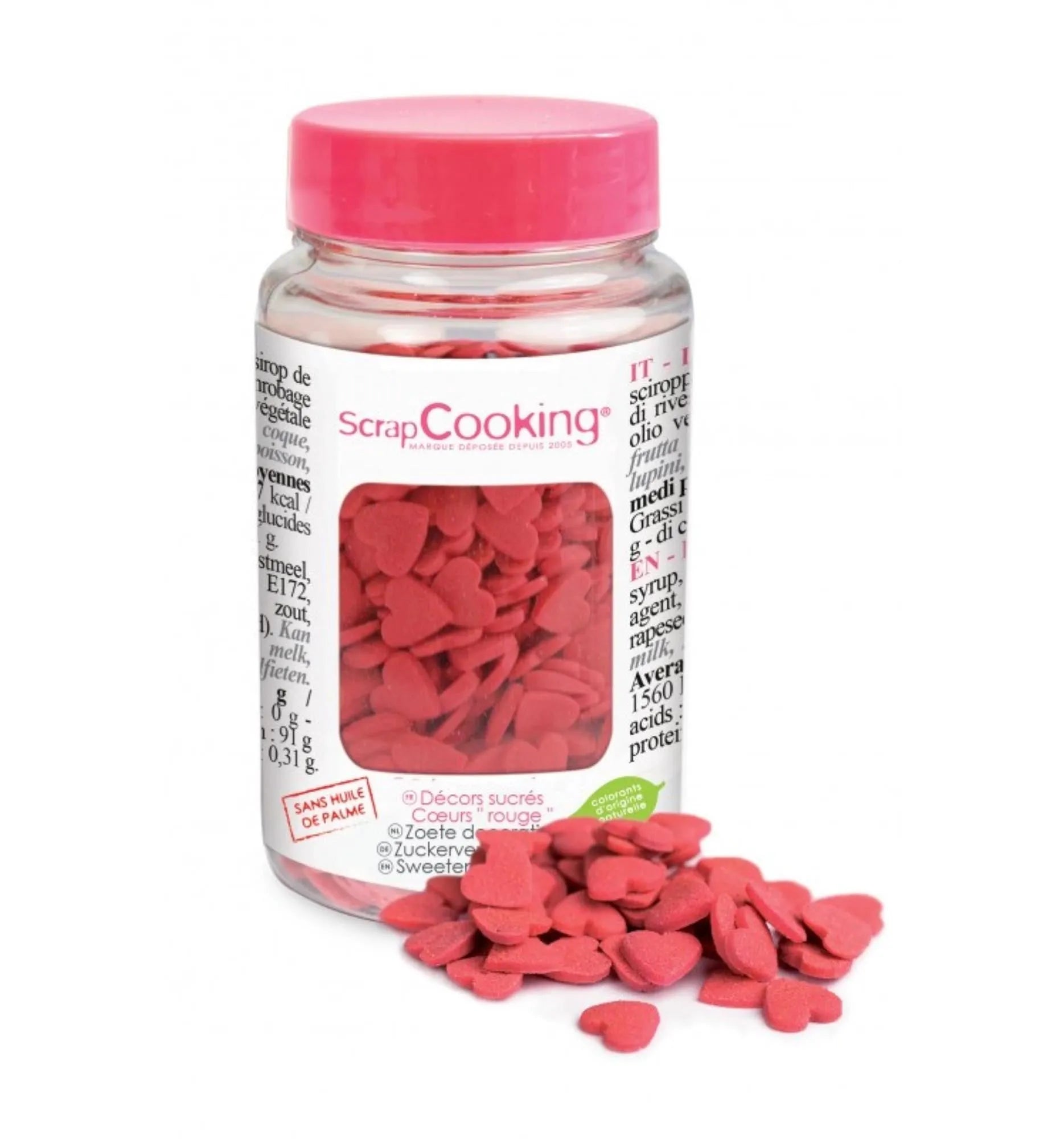 Deko Zucker Herzen Rot 55g