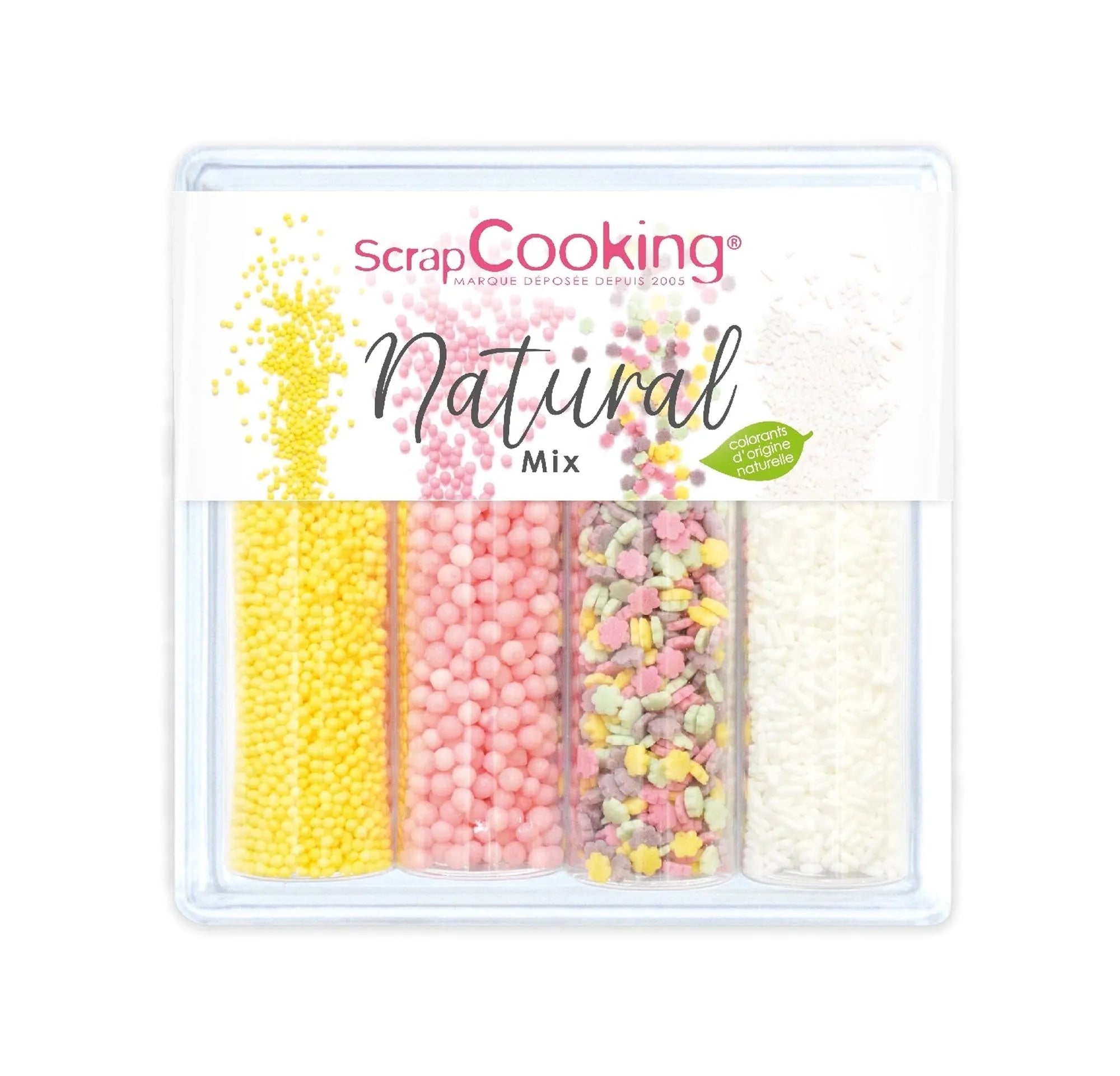 4er Set Zuckerdekors, Natural Mix, 56g