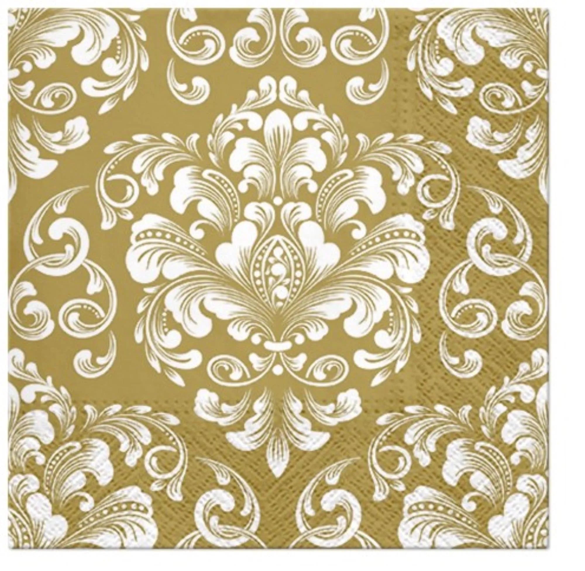 Servietten Lunch 20x Ornament gold, 33x33cm - KAQTU Design