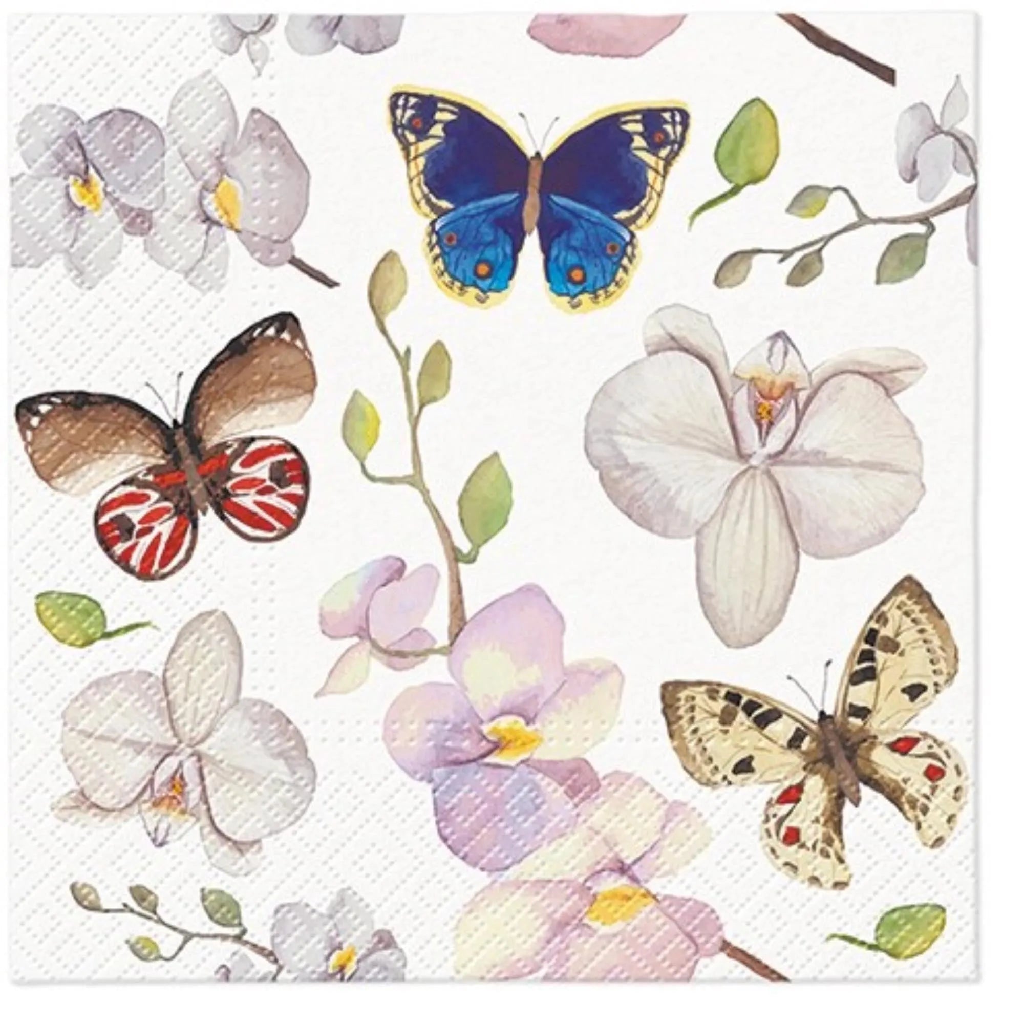 Servietten Lunch 20x Orchidea Schmetterling 33x33cm - KAQTU Design