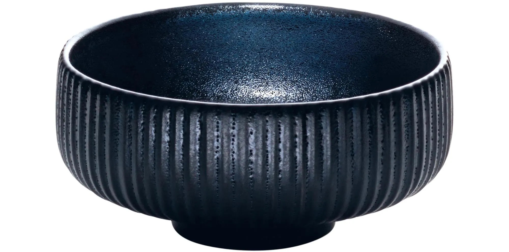 Stilvolle, schwarze NARA Bowl Relief von Schönwald: 12cm, 0.33l, robustes Steinzeug, elegantes Reliefmuster, vielseitig, spülmaschinenfest.