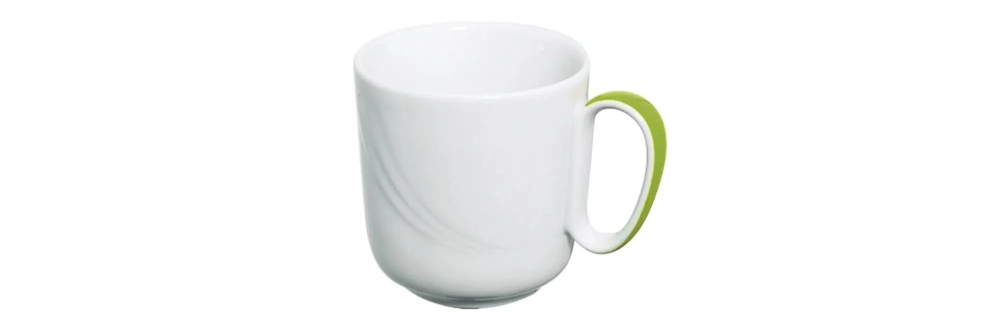 Elegante, hellgrüne 0,25l Tasse aus robustem Porzellan, ideal für Heißgetränke. Perfekt für Gastronomie.