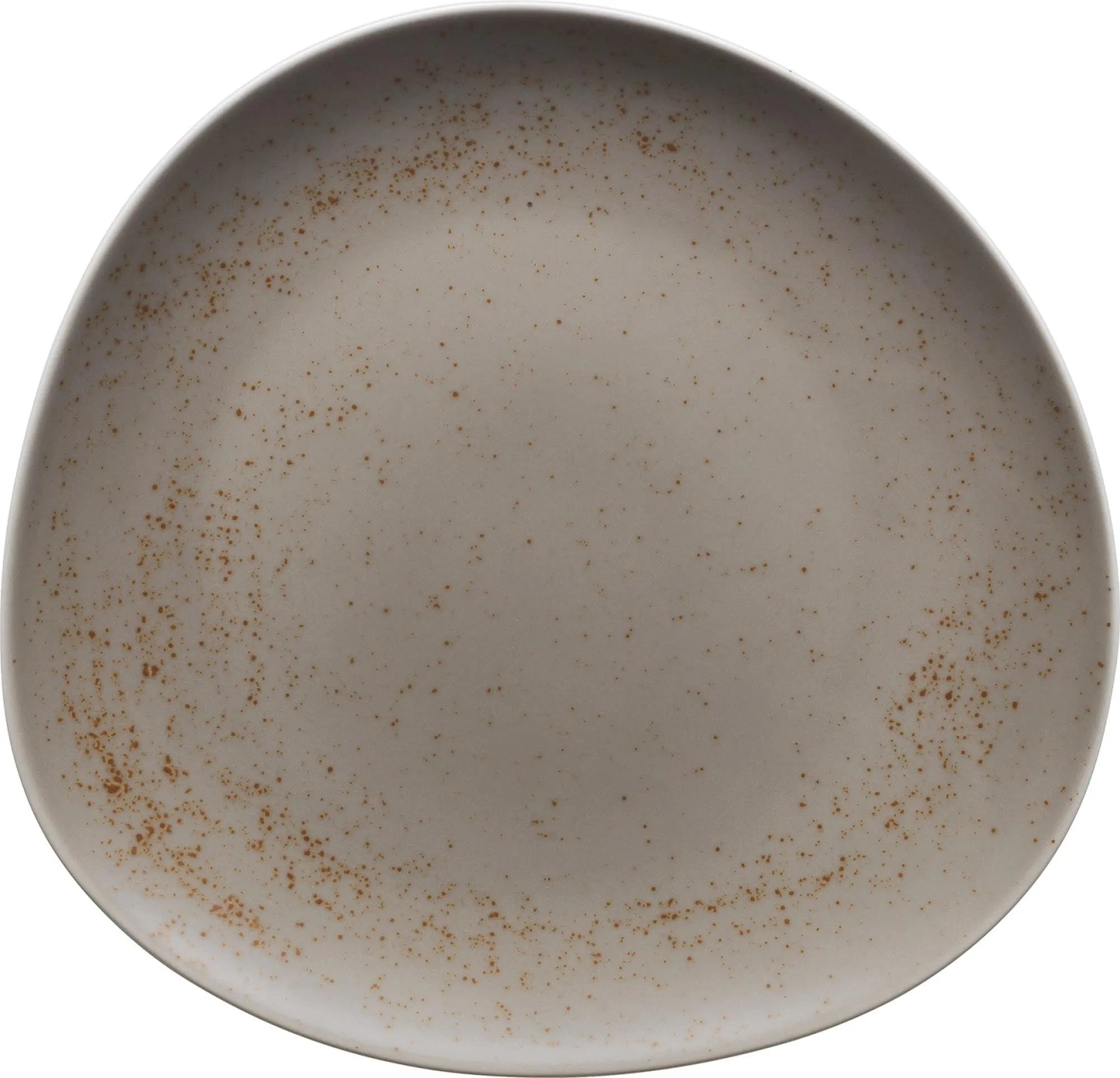 Pottery Unique Lightgrey Teller flach asymmetrisch coup 15cm - KAQTU Design