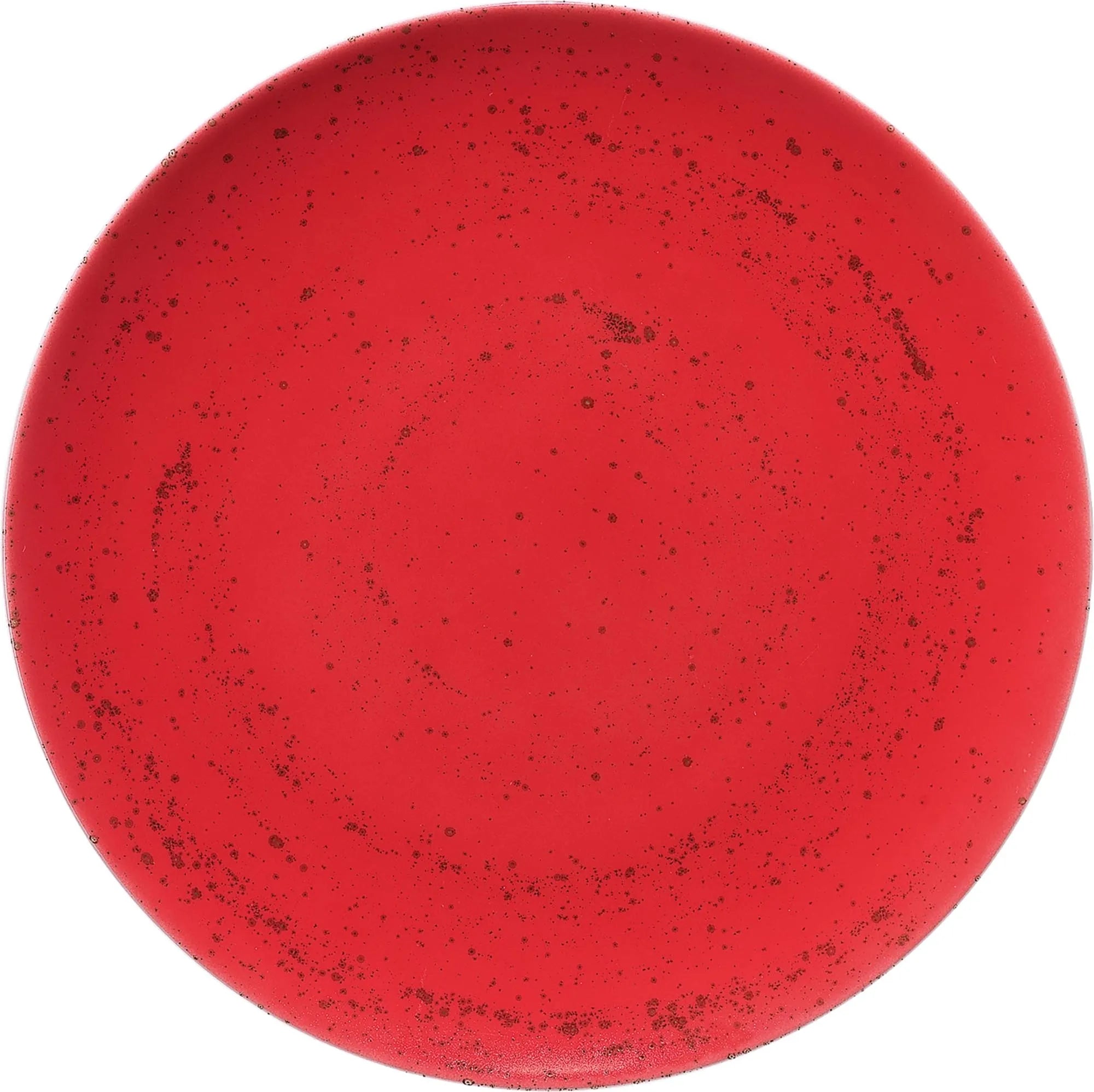 Der Pottery Unique Red Teller von Schönwald, 23cm, besticht durch sein einzigartiges Design, hochwertiges Porzellan und lebendige rote Farbe.