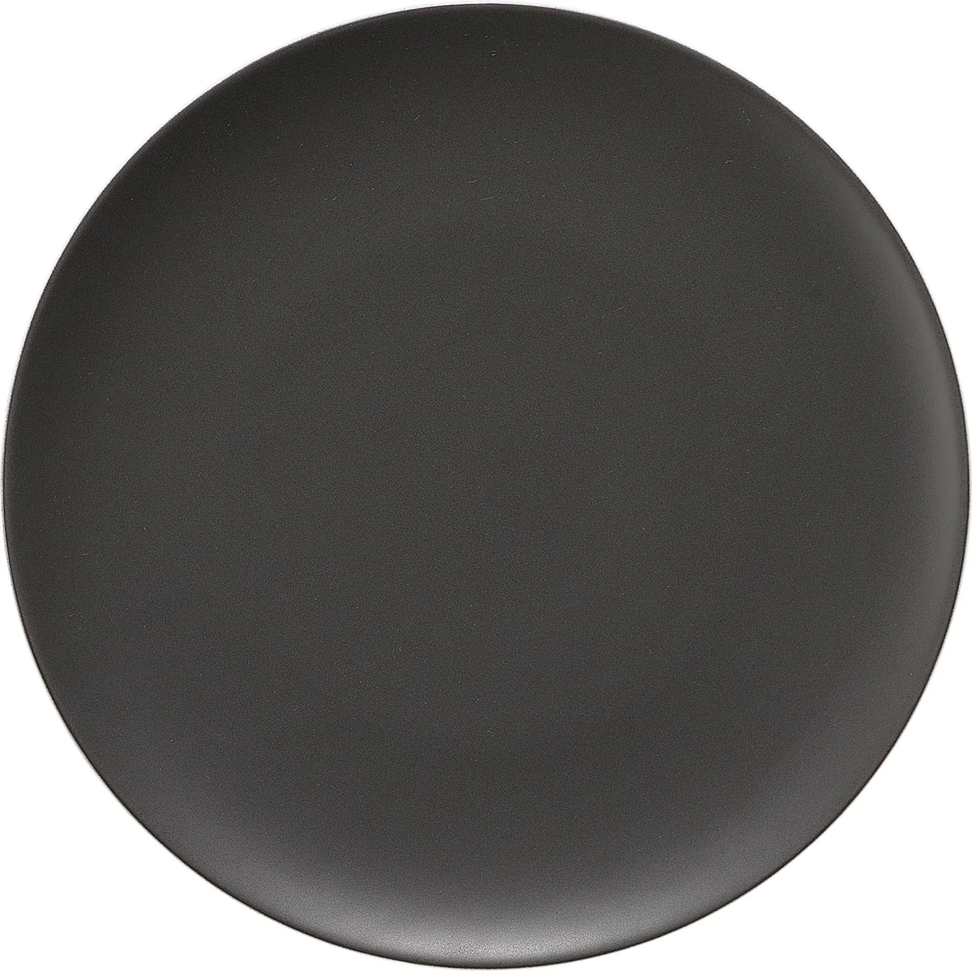 Pottery Frosted Black Teller flach rund coupe 30cm - KAQTU Design