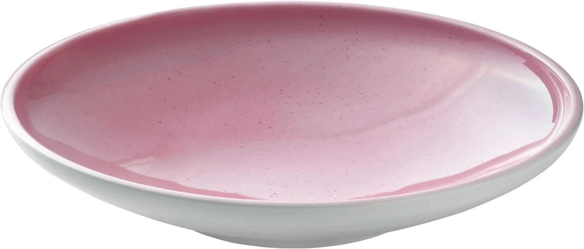 Eleganter 26cm Porzellanteller mit Pink Splash-Muster, ideal für Suppen und Salate, robust, pflegeleicht, spülmaschinenfest.