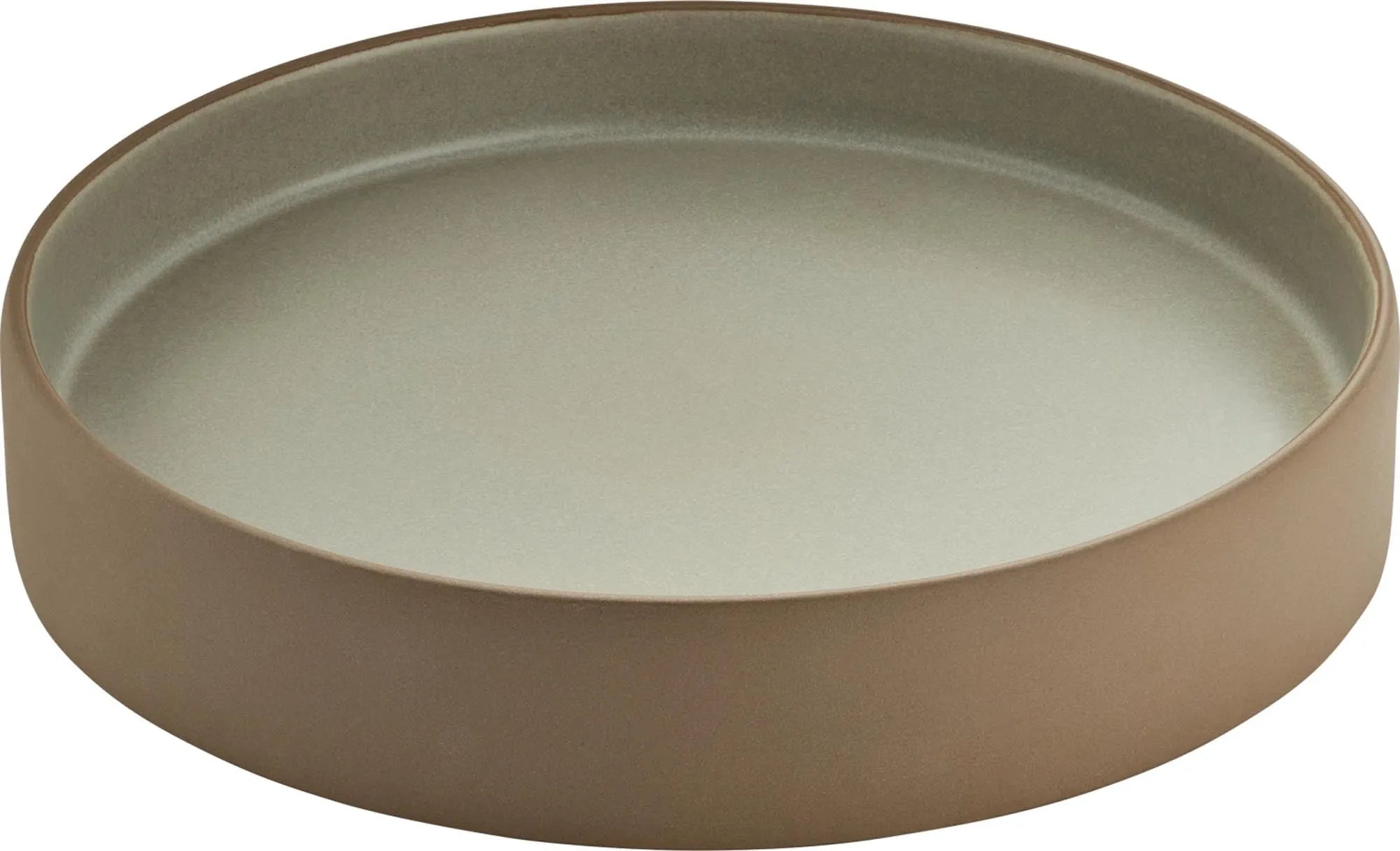 Vielseitiger 2in1 Teller von Schönwald: 24cm, beige-grau, ideal für Pasta, Salate, Suppen. Robust, ofen- & mikrowellengeeignet.