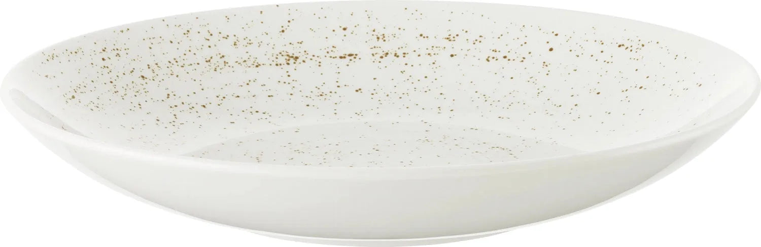 Pottery Unique white Teller tief rund coupe 28cm