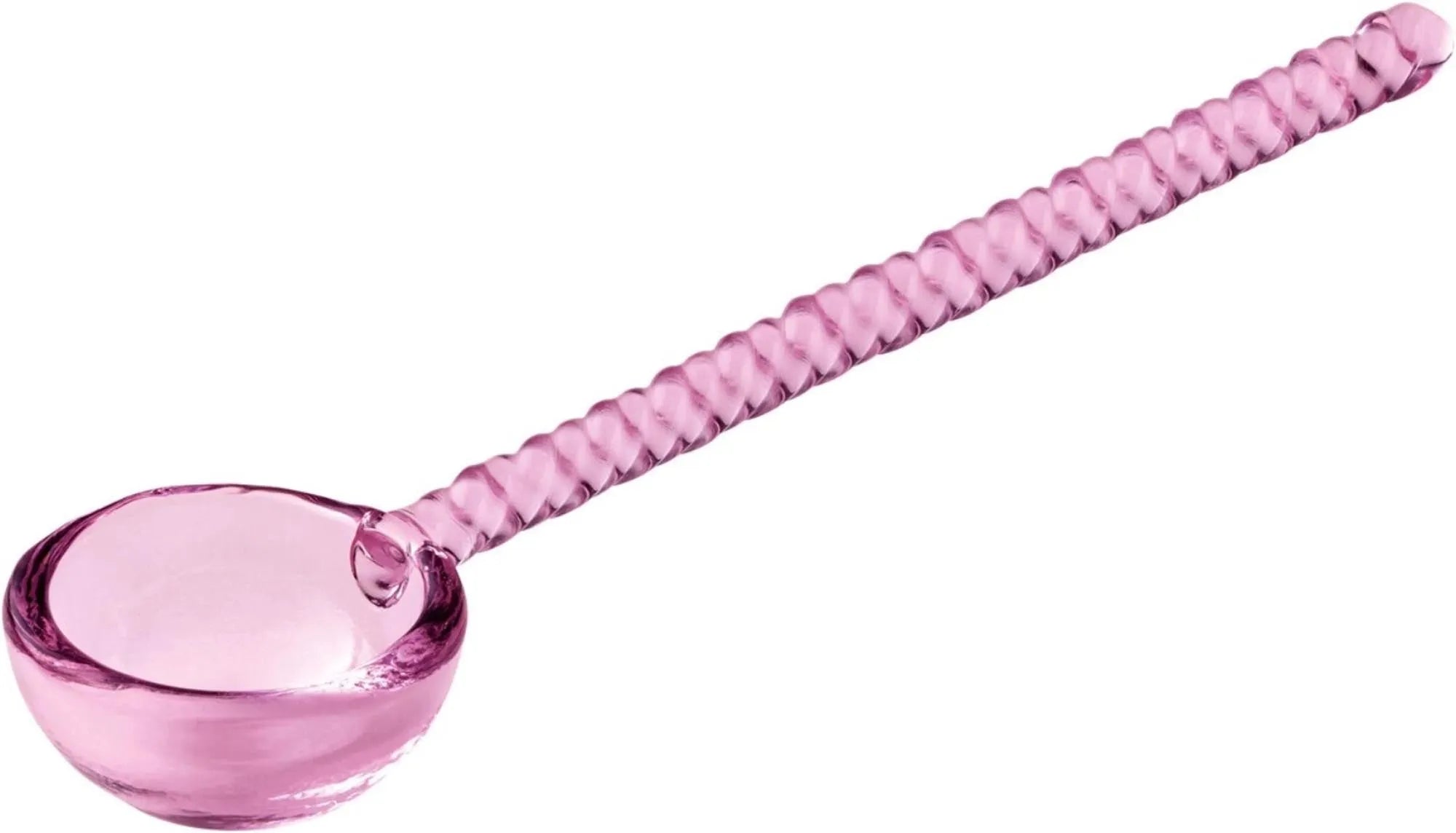 Elegante 14cm Glaslöffel in Rosé von Schönwald, ideal für Desserts und Suppen, stilvoll und langlebig.