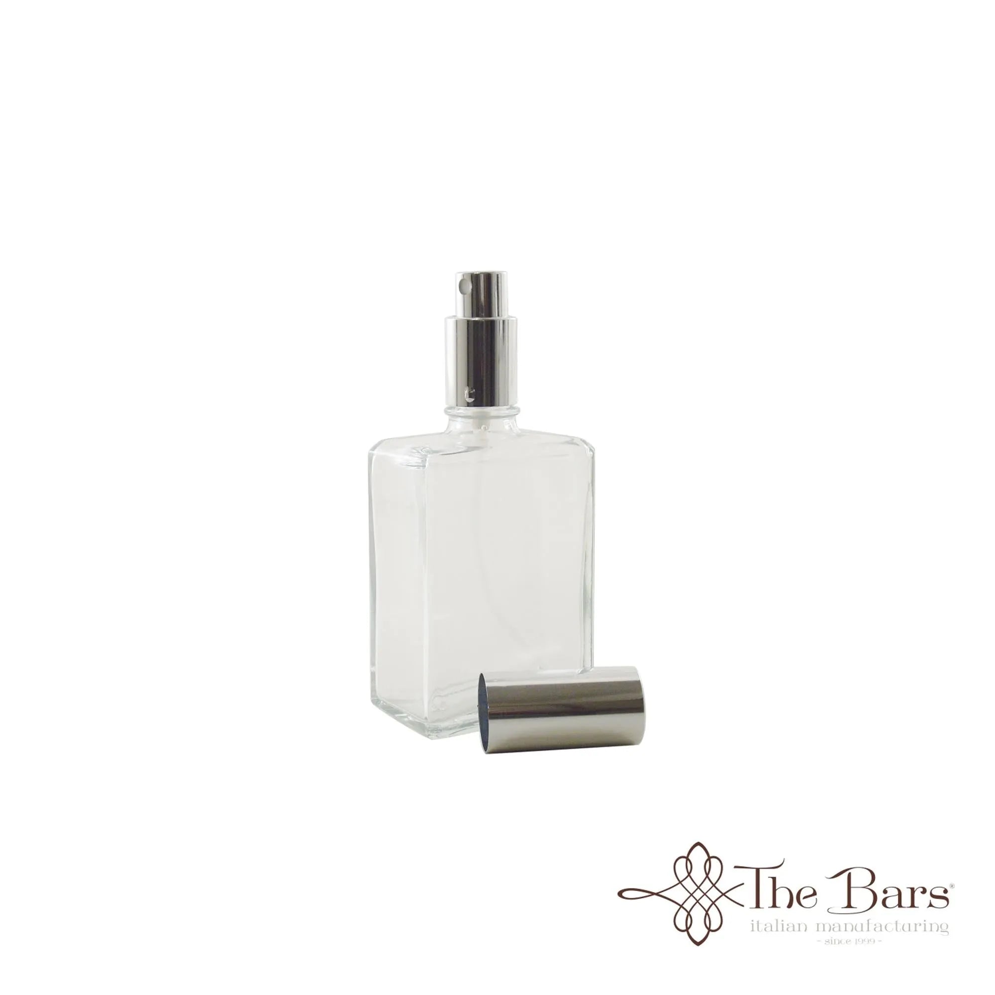 Liquor Atom. Square Glass Bott.100ML Pump Spray in Transparent präsentiert im Onlineshop von KAQTU Design AG. Barzubehör ist von Maison Truffe