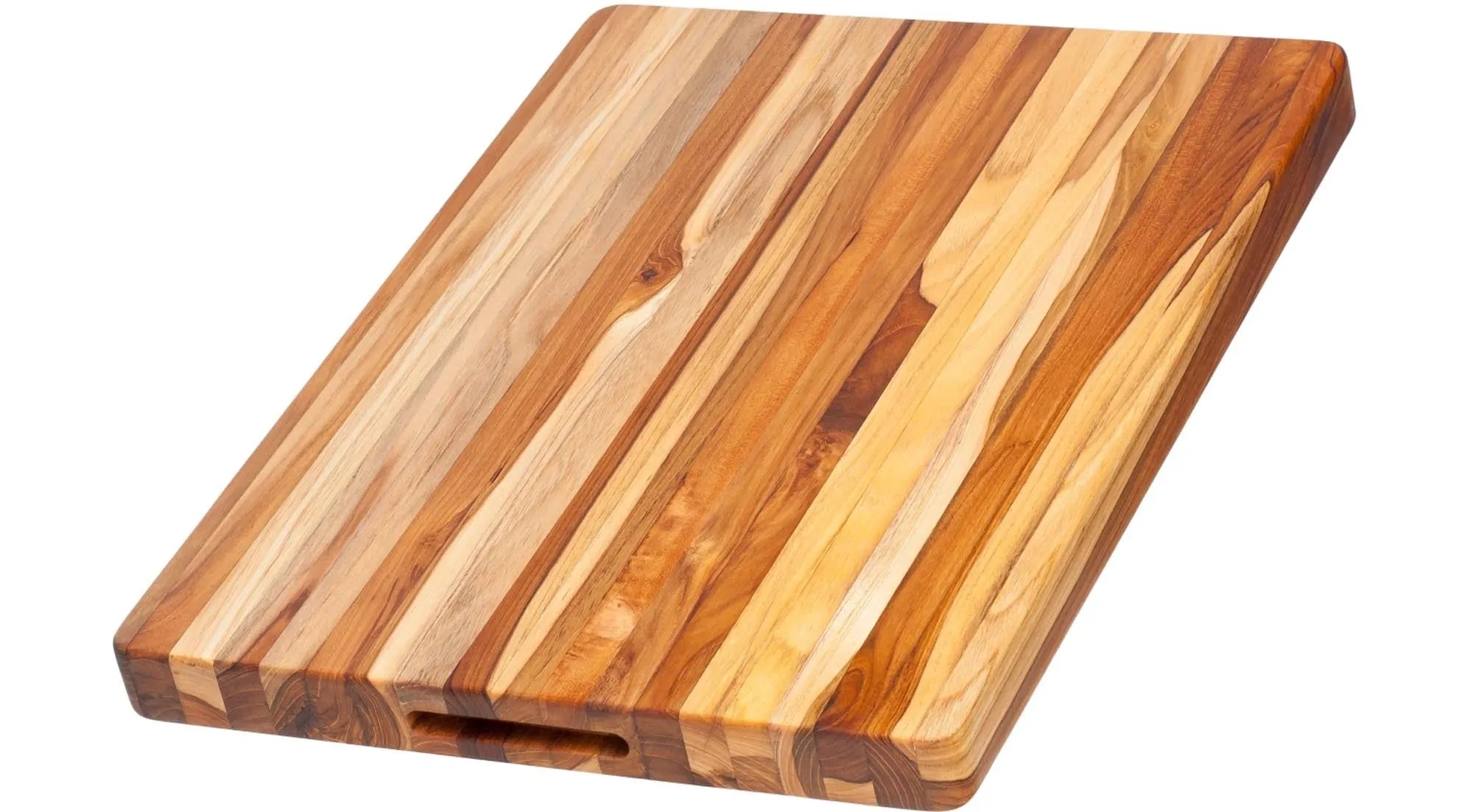 Robustes Teakholz-Schneidebrett (51x38x3.8 cm) von Teak Haus: Ideal zum Schneiden & Servieren, langlebig, FSC-zertifiziert, Teil der Butcher Collection.