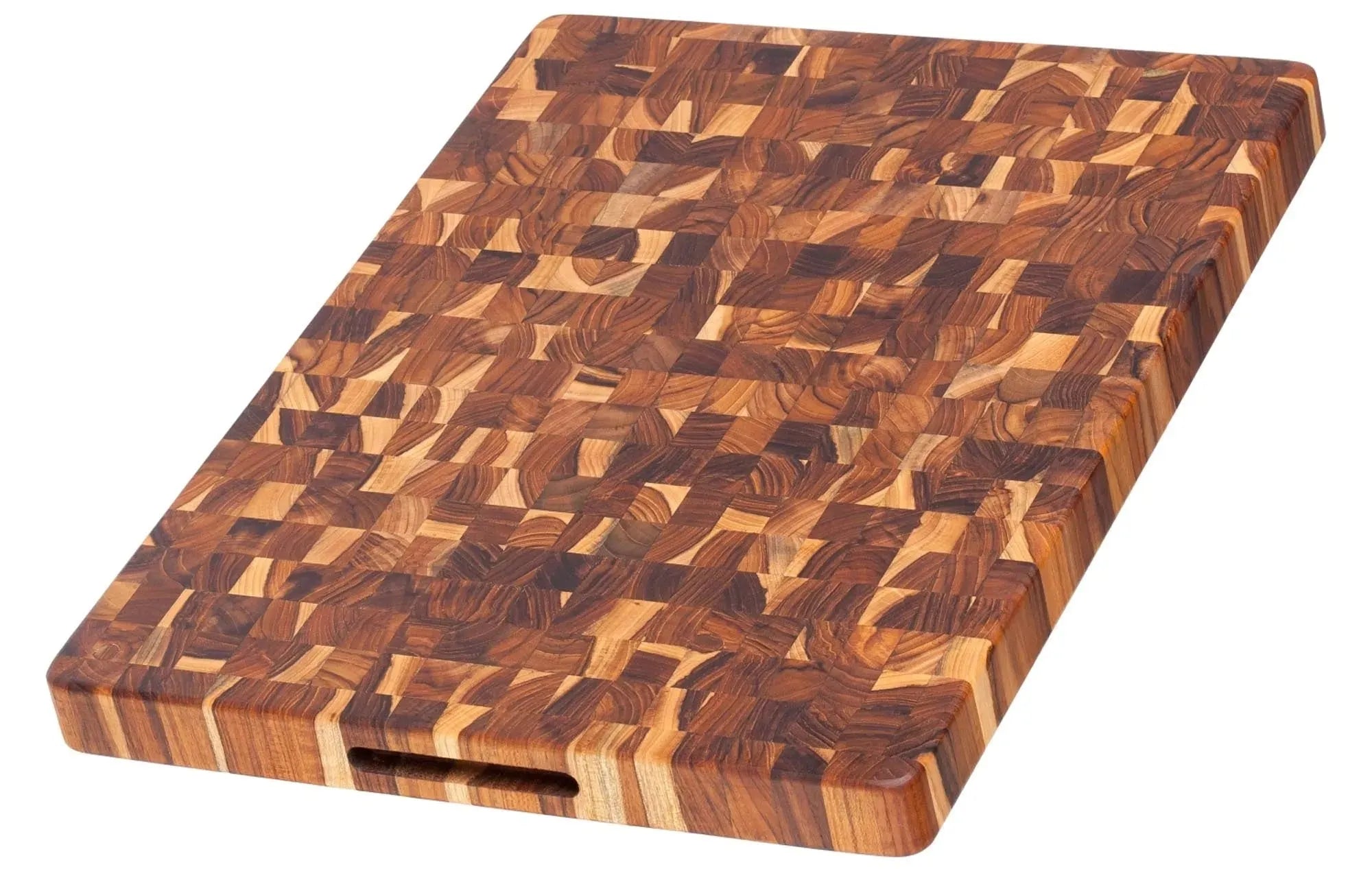 Robustes Teakholz-Schneidebrett (51x38x3.8 cm) von Teak Haus: Ideal zum Schneiden & Servieren, langlebig, FSC-zertifiziert, Teil der Butcher Collection.