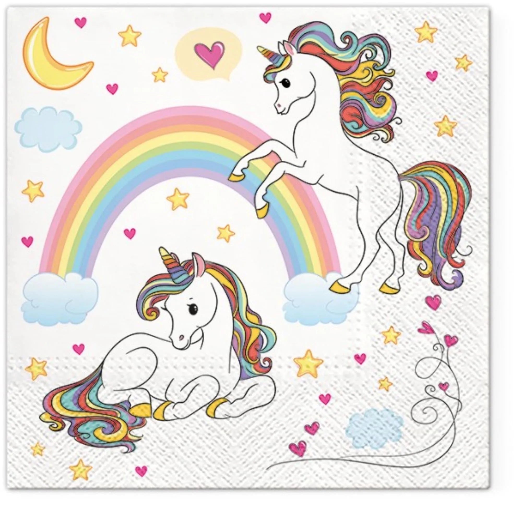 Servietten Lunch 20x Rainbow Party 33x33cm - KAQTU Design