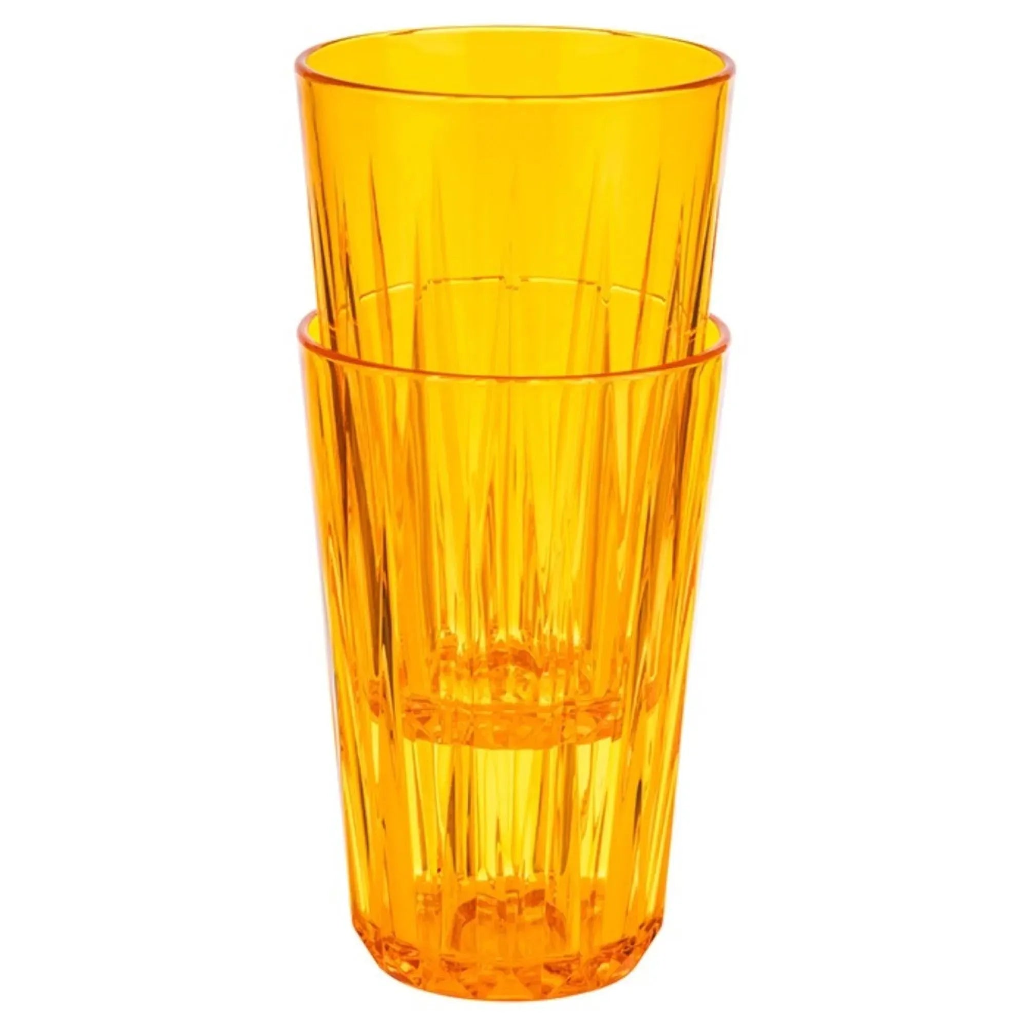 Trinkbecher Crystal orange D8cm, H12.5cm, 300ml in Orange präsentiert im Onlineshop von KAQTU Design AG. Glas ist von Buffet&Display