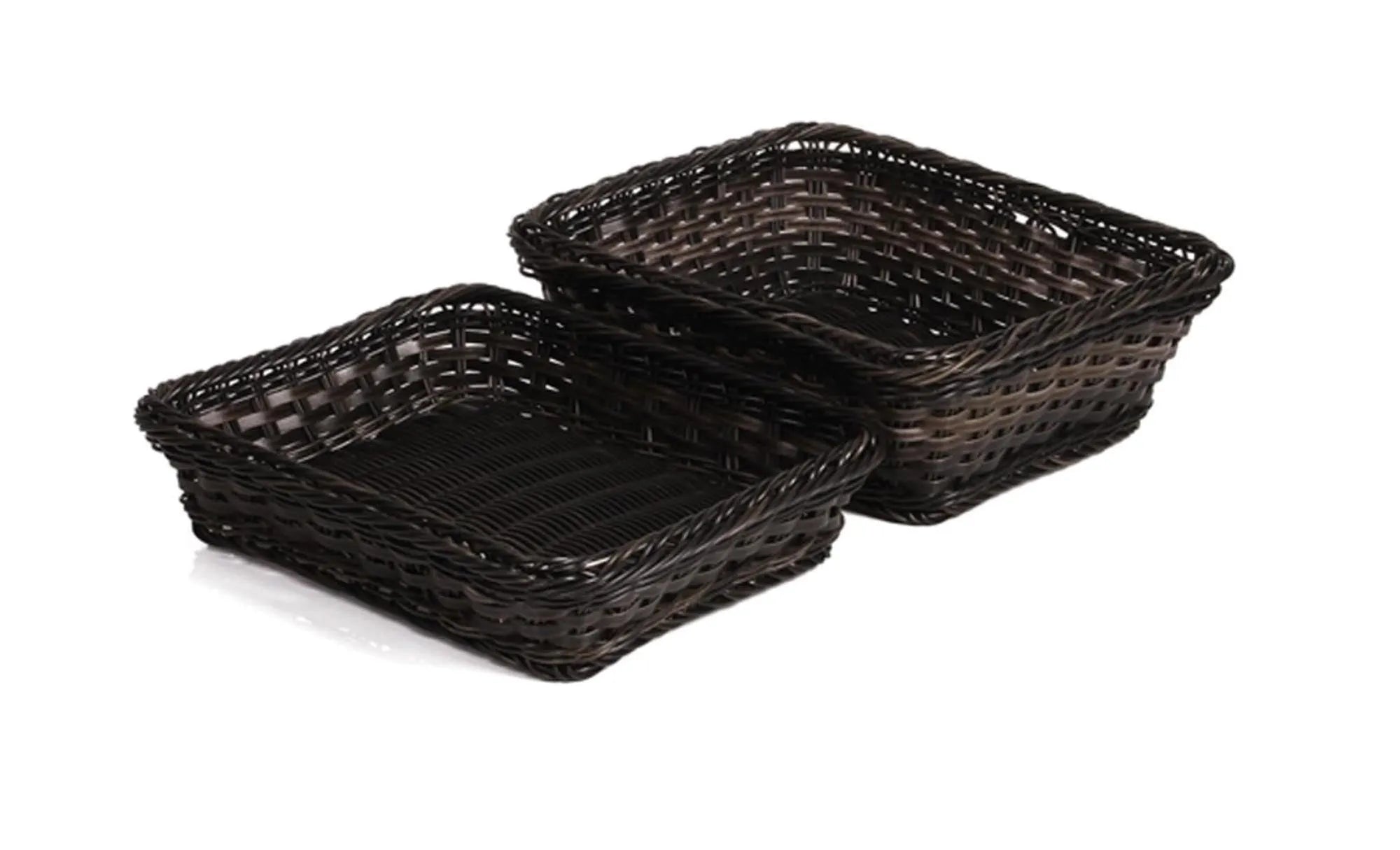 GN 1/2 Korb 32.5x26.5cm H6.5cm schwarz-braun in Dunkelbraun präsentiert im Onlineshop von KAQTU Design AG. Brotkorb ist von Buffet&Display