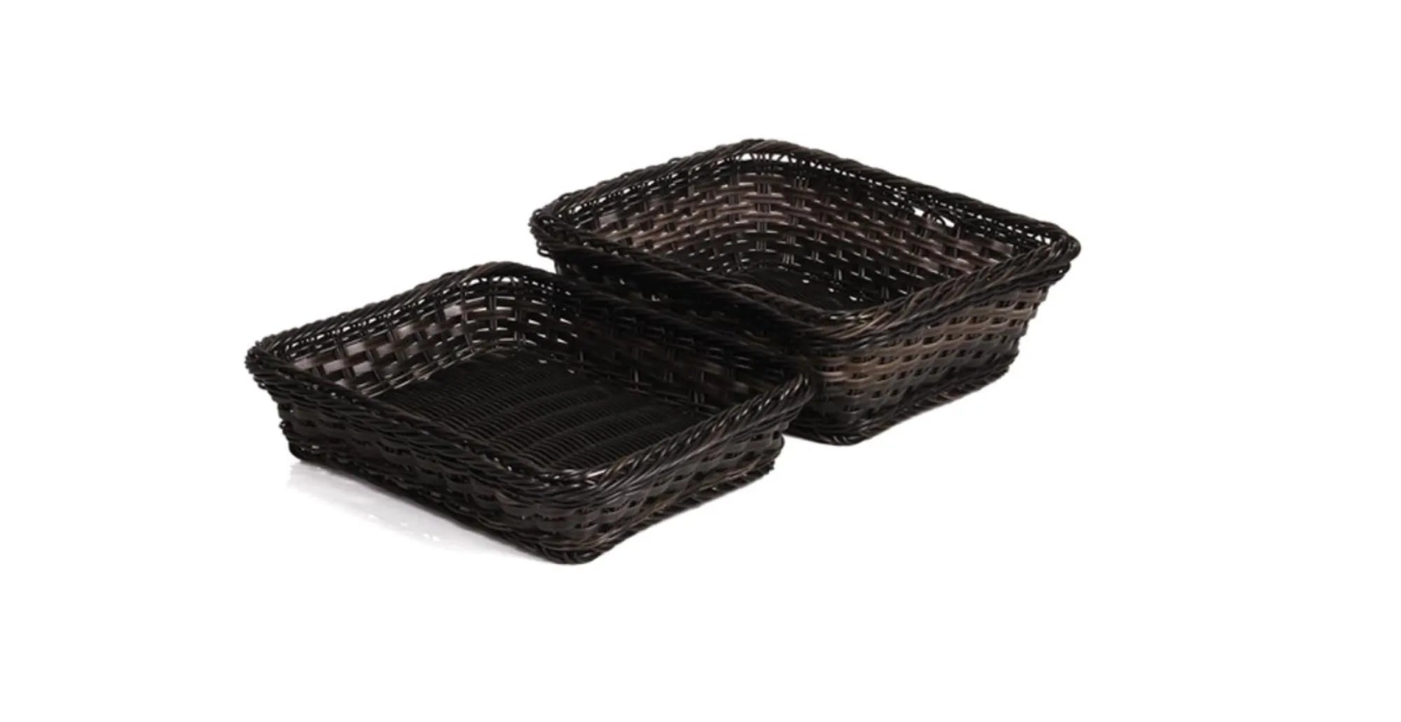 GN 1/2 Korb 32.5x26.5cm H10cm schwarz-braun in Dunkelbraun präsentiert im Onlineshop von KAQTU Design AG. Brotkorb ist von Buffet&Display