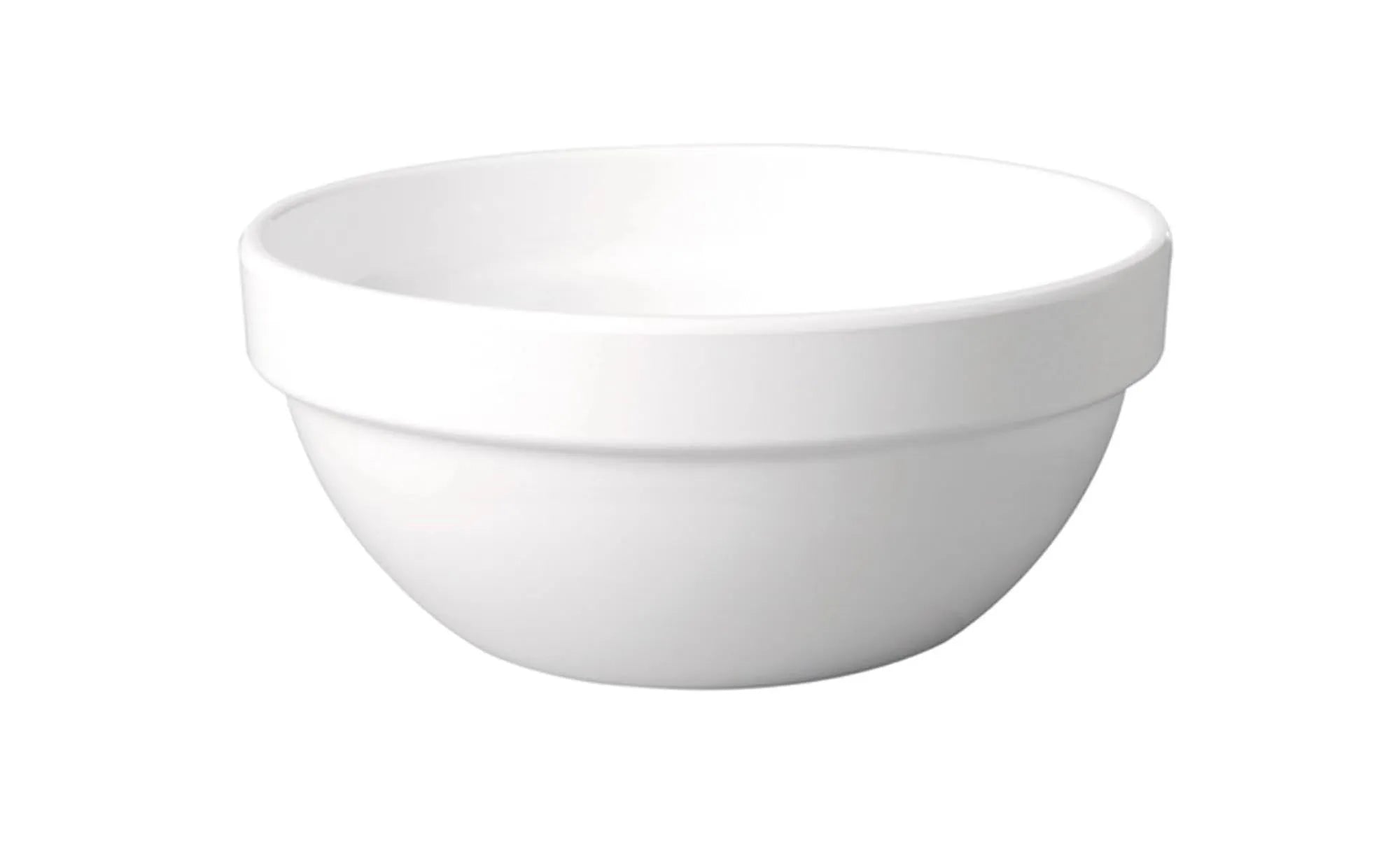 Schüssel 0,5ltr., ca. D14cm. H6.5cm, weiss in Weiss präsentiert im Onlineshop von KAQTU Design AG. Schüssel ist von Buffet&Display