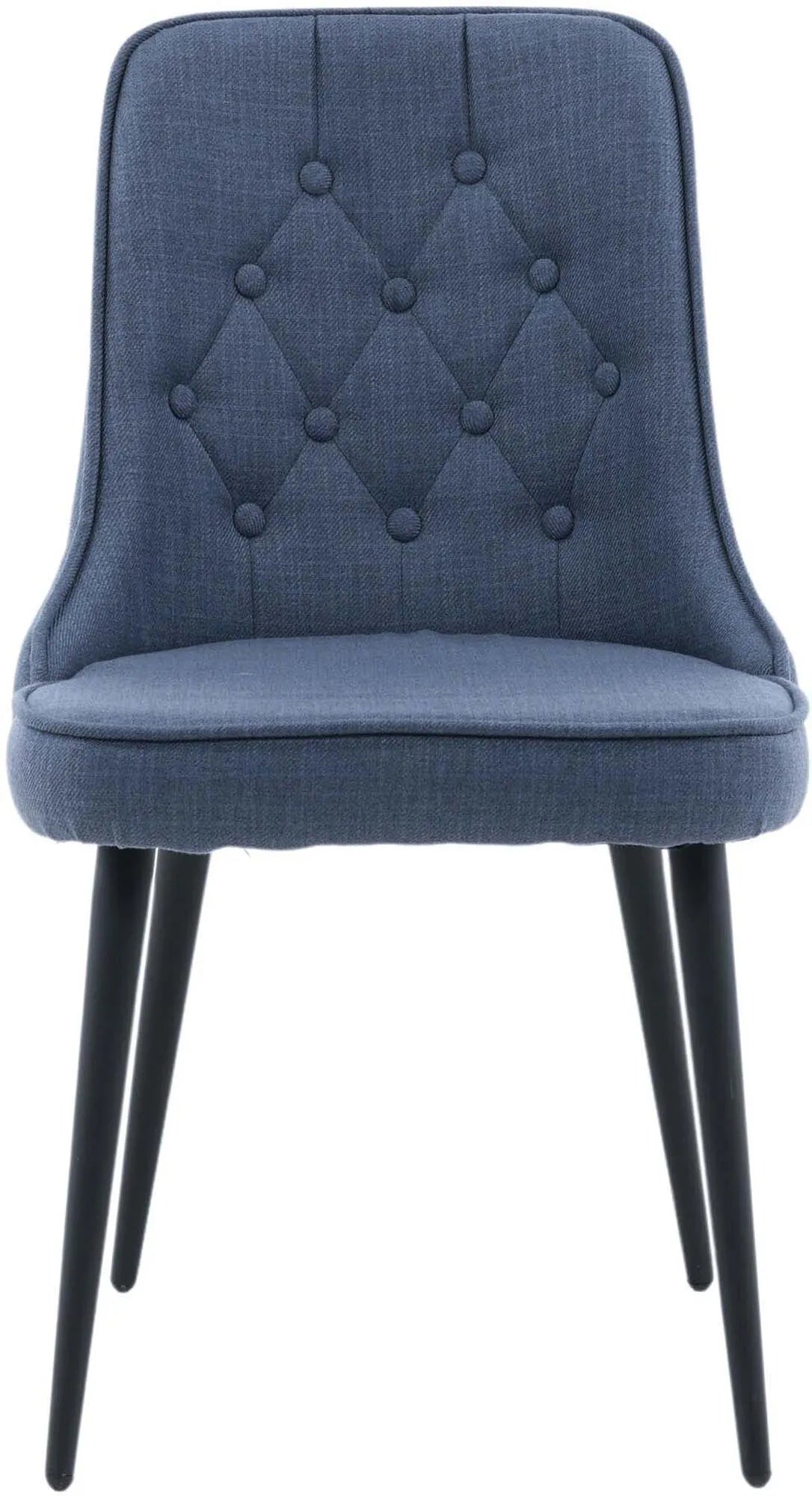 Velvet Deluxe Stuhl in Blau / Schwarz präsentiert im Onlineshop von KAQTU Design AG. Stuhl ist von Venture Home