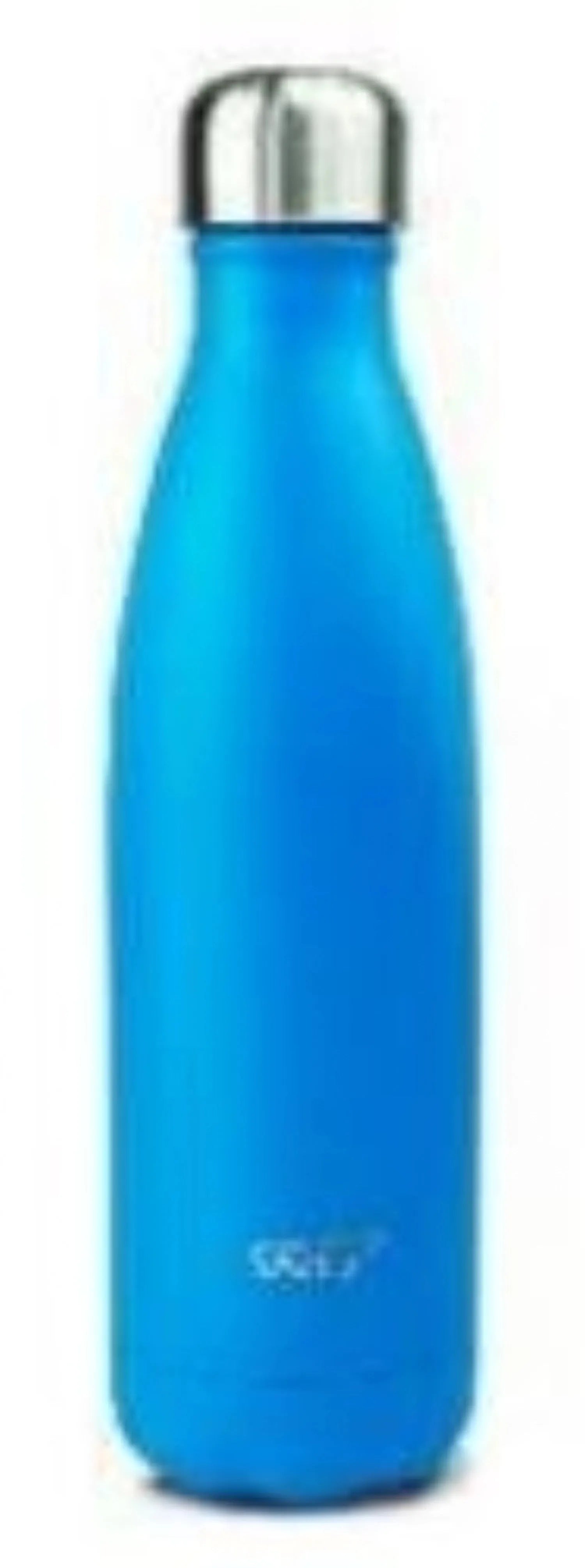 Elegante 500ml Isolierflasche in Blau von Easy Life: Hält Getränke stundenlang heiß oder kalt. Rostfreier Edelstahl, umweltfreundlich.