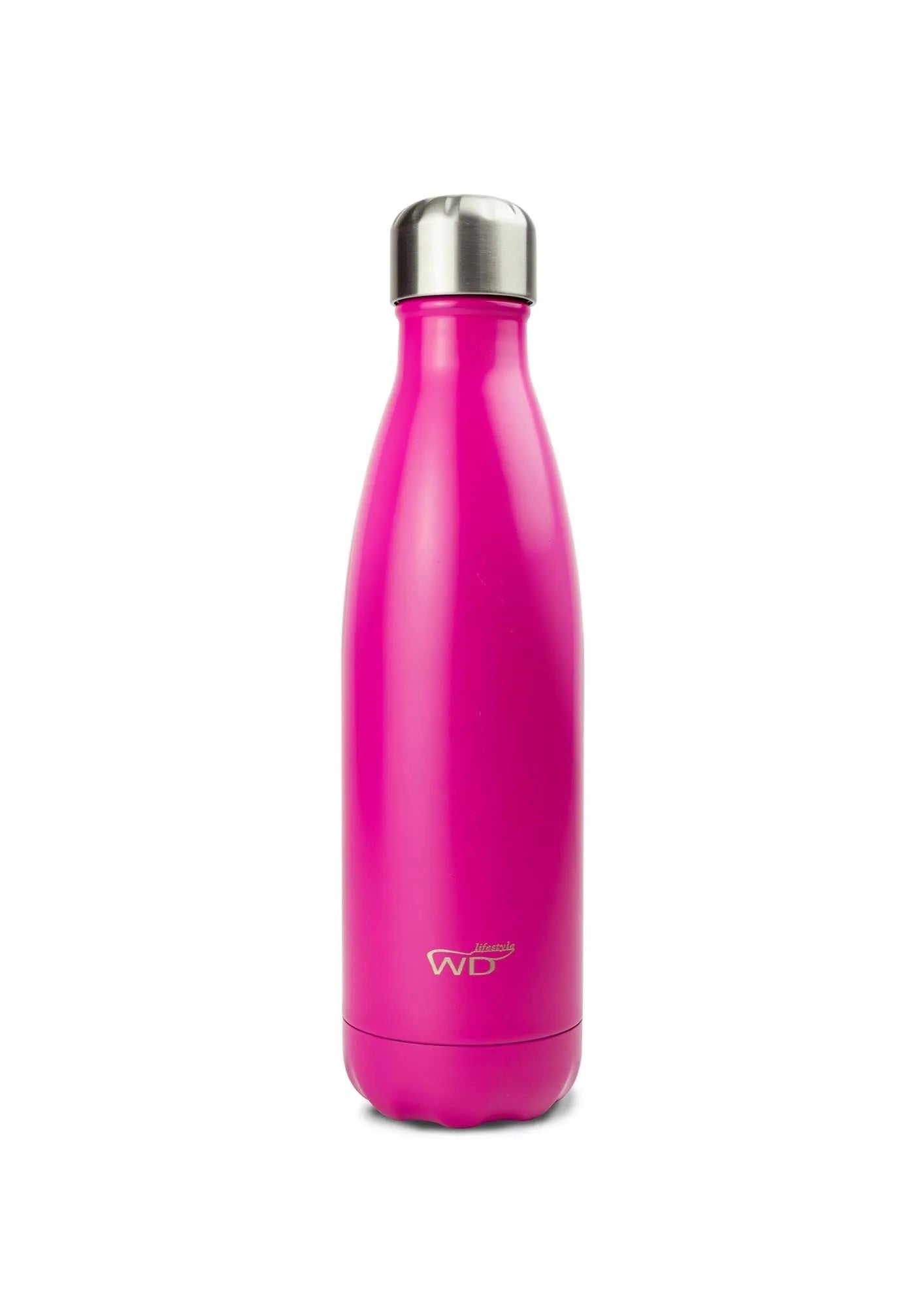 Stilvolle, doppelwandige 500ml Isolierflasche in Magenta von Easy Life – hält Getränke warm oder kalt, robust, BPA-frei, umweltfreundlich.