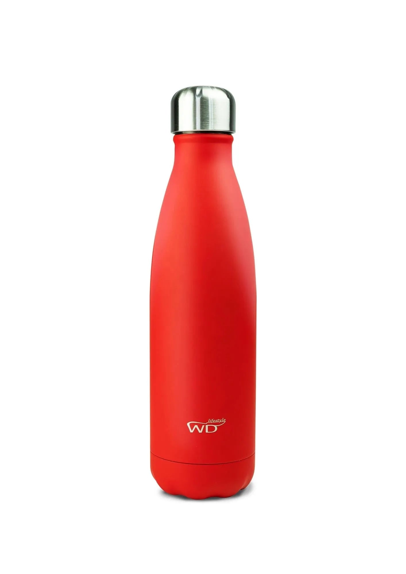 Stylische 500ml Isolierflasche in Rot von Easy Life: Hält Getränke heiß oder kalt, auslaufsicher, ideal für unterwegs.