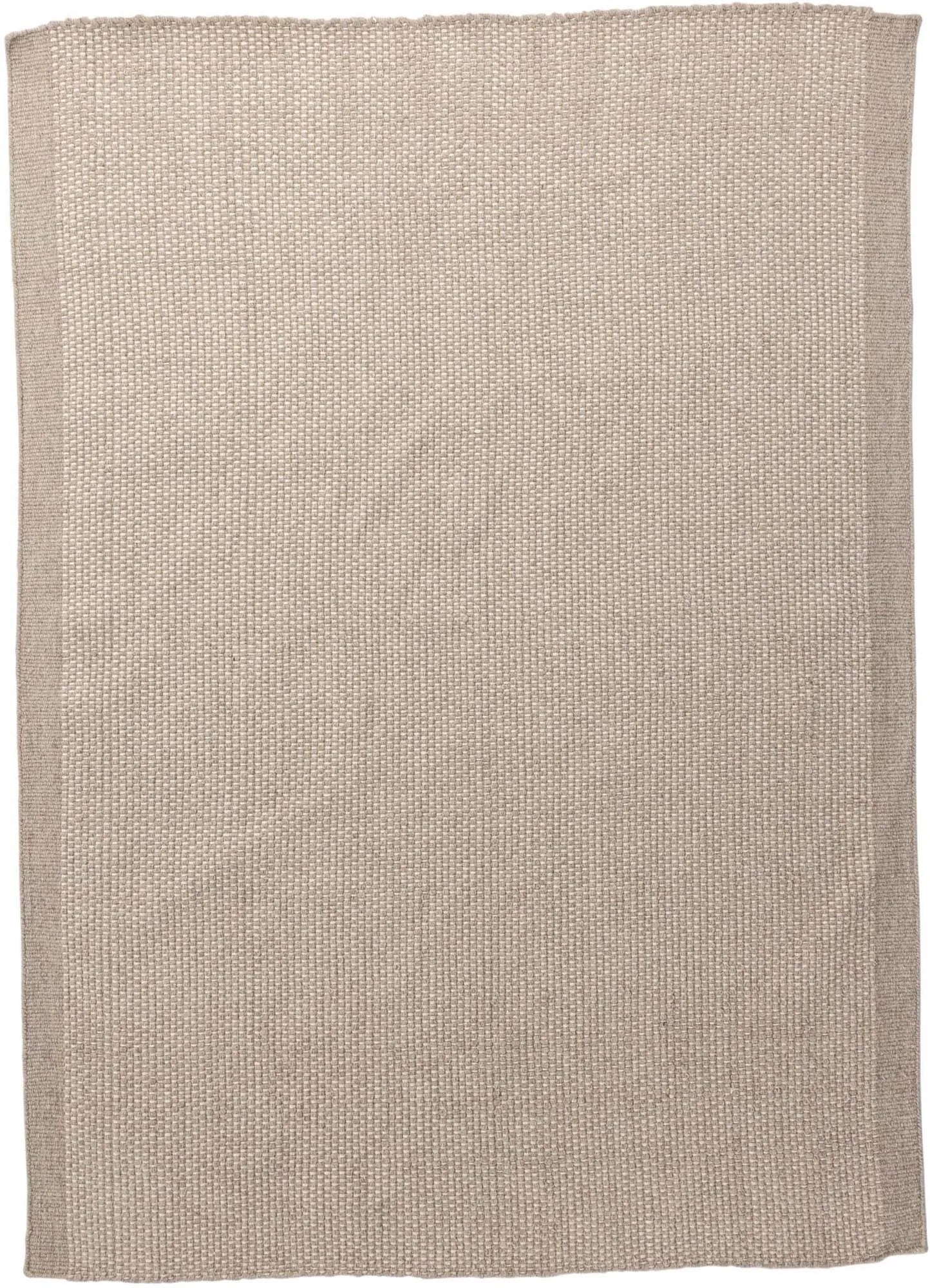 Vilma-Teppich: Stilvolles Wohnaccessoire aus Wolle und Baumwolle, beige, 230x160 cm. Ideal für moderne, skandinavische Räume.