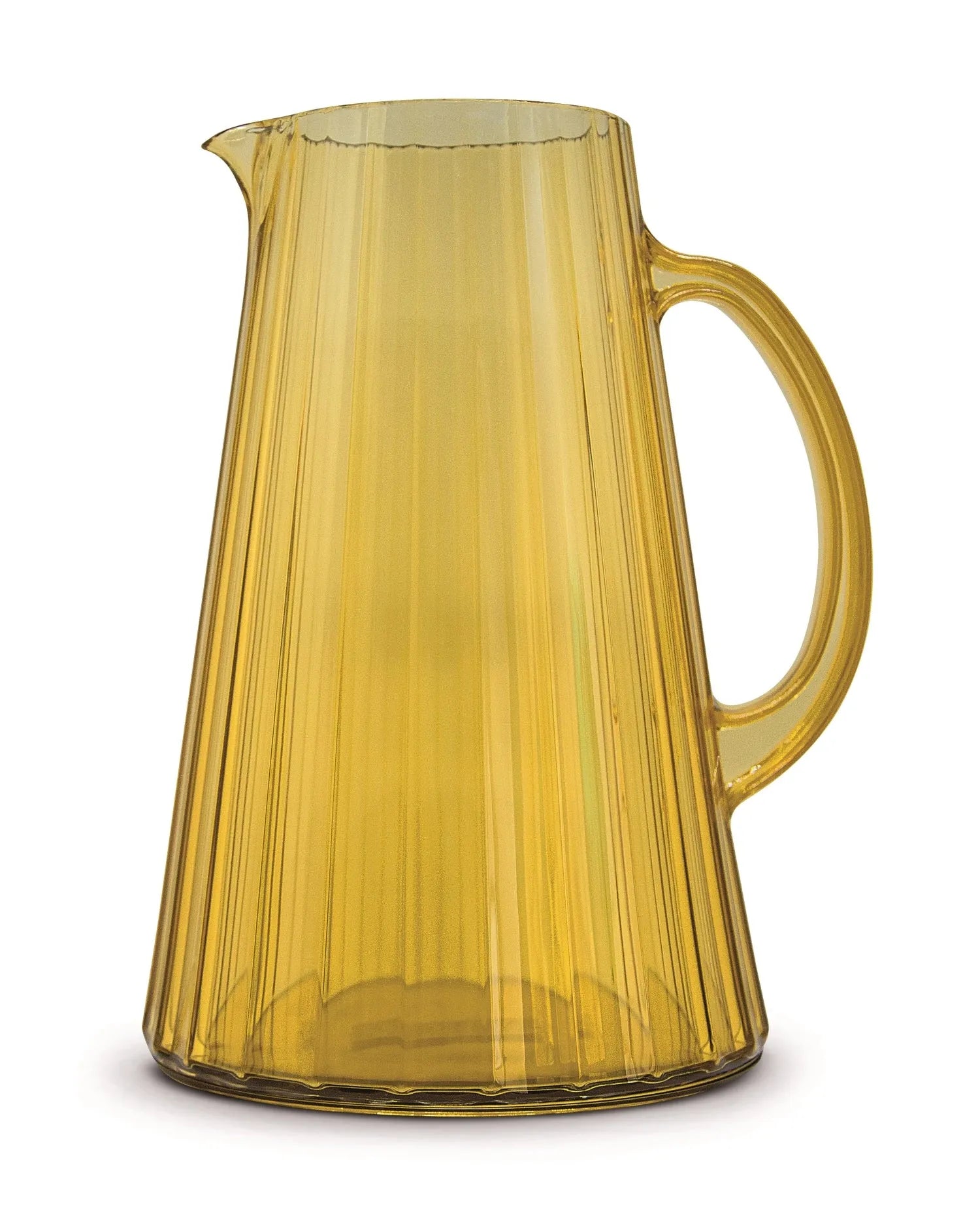 Eleganter 2,5L Acrylkrug in Bernstein von Easy Life, ideal für Wasser, Saft, Limonade und Cocktails. Robust und stilvoll.