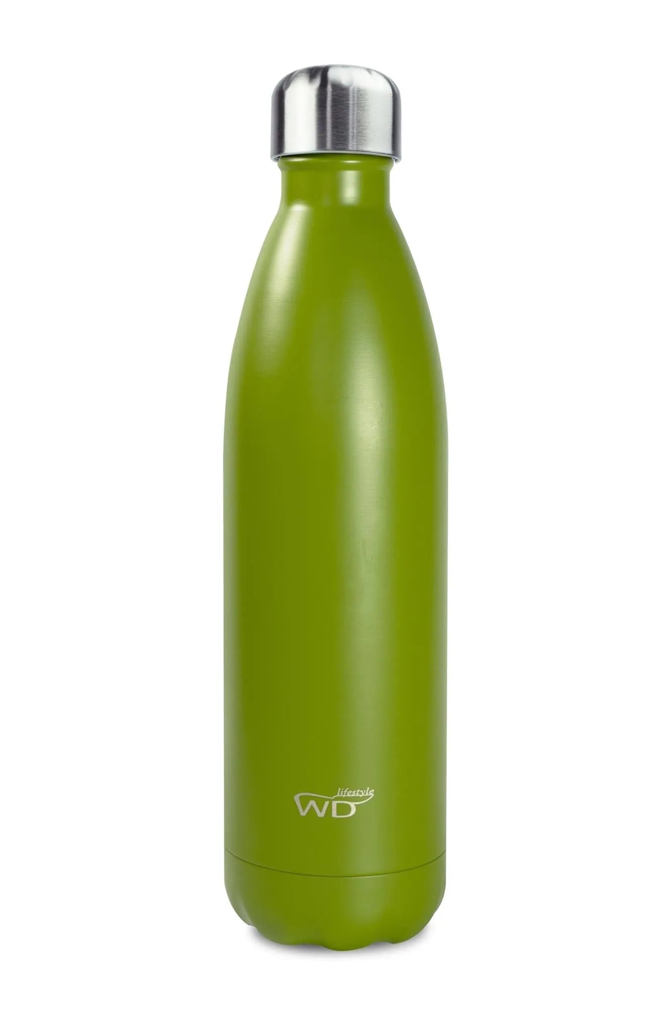 Elegante 750ml Isolierflasche in Olive von Easy Life: doppelwandig, auslaufsicher, spülmaschinenfest, ideal für unterwegs.