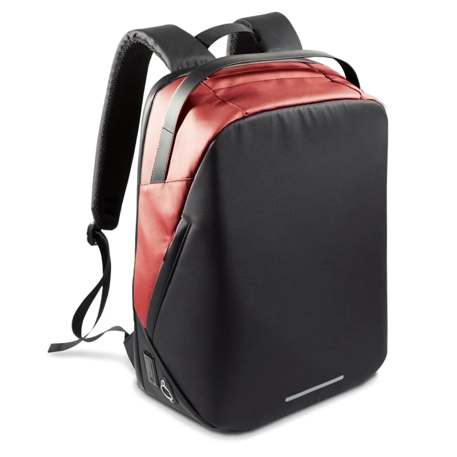 City Life-Rucksack: 19L, 32x15x40cm, rot, aus recyceltem PET. Nachhaltig, stilvoll, ideal für Arbeit & Uni. Easy Life Qualität.