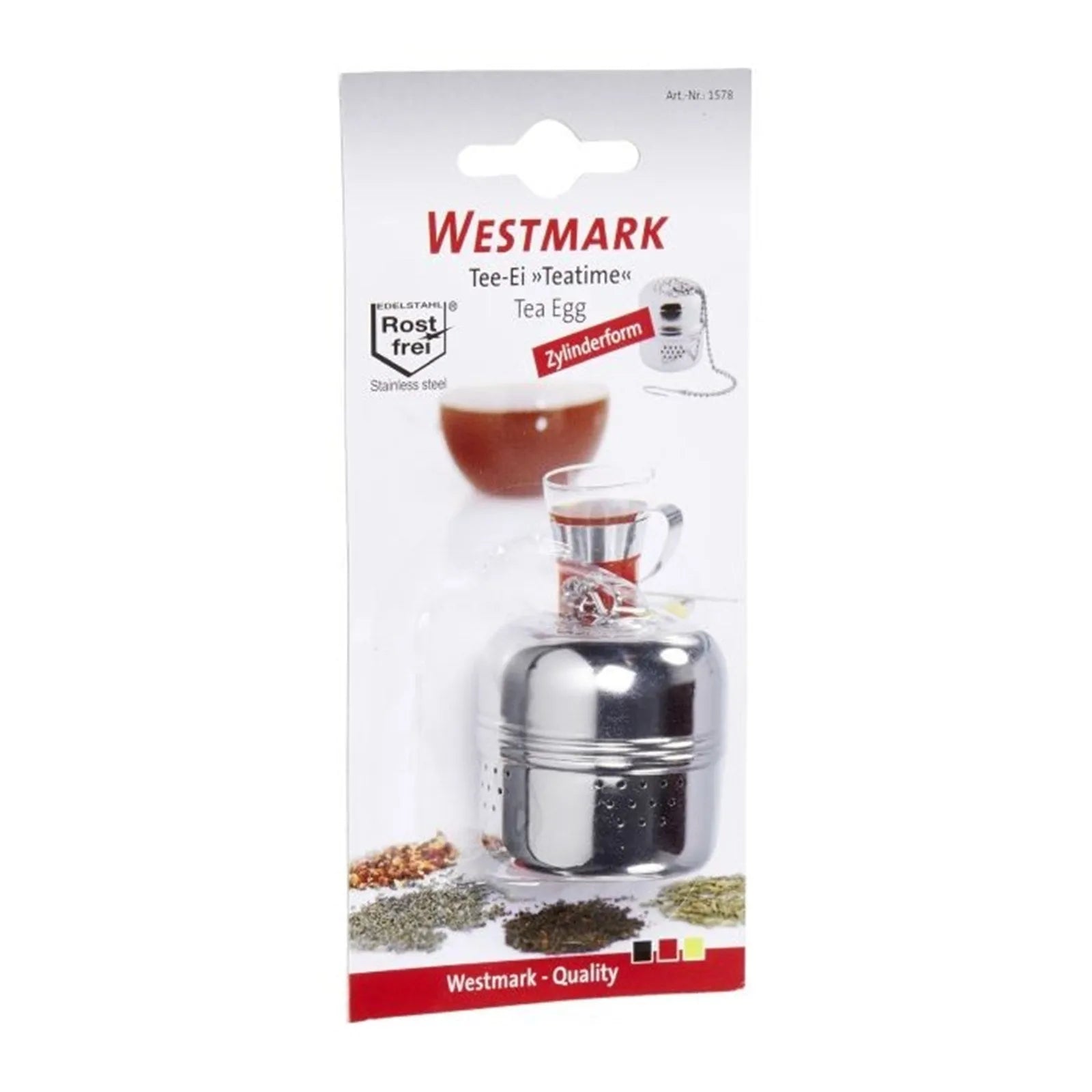 Westmark Tee-Ei: Zylindrisch, ideal für aromatischen Teegenuss.