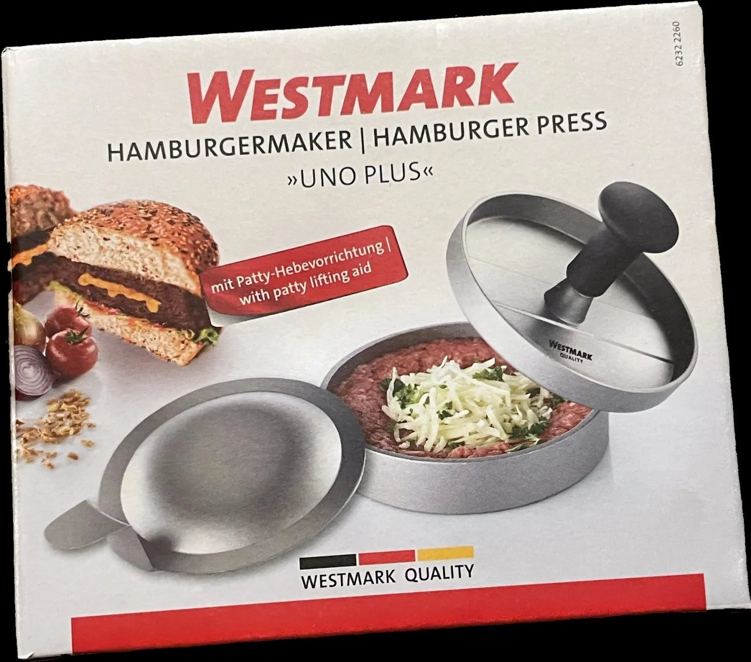 Hamburgermaker mit Heber Uno Plus, D12cm