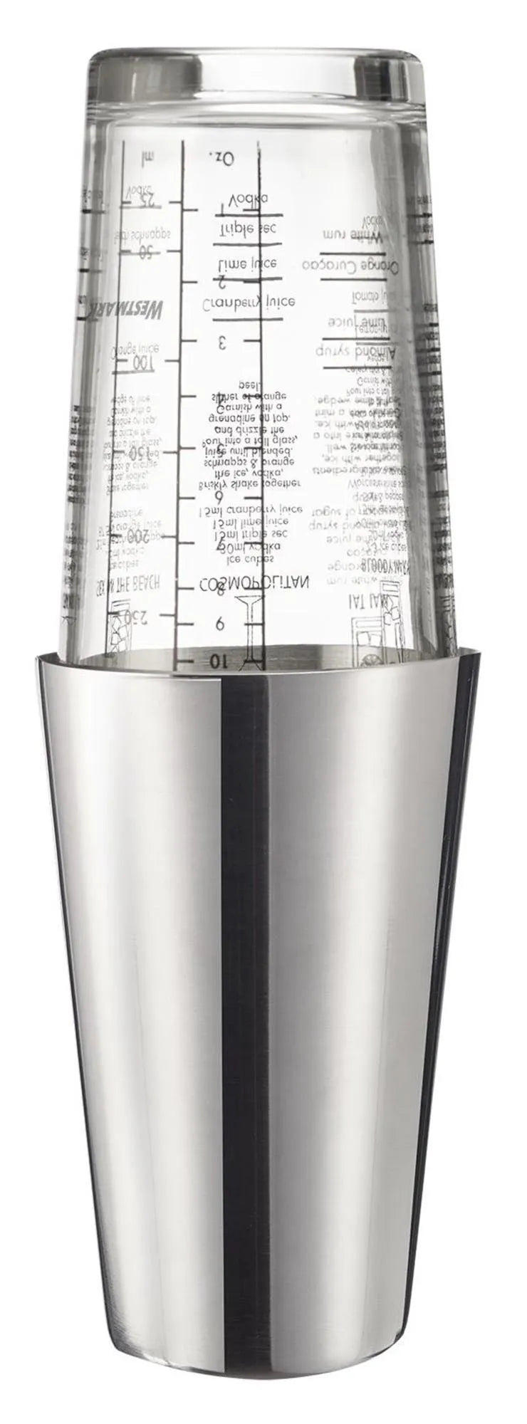 Eleganter Boston Shaker Boogie von Westmark, 350ml, aus Edelstahl. Unverzichtbar für Barkeeper und Cocktail-Liebhaber.