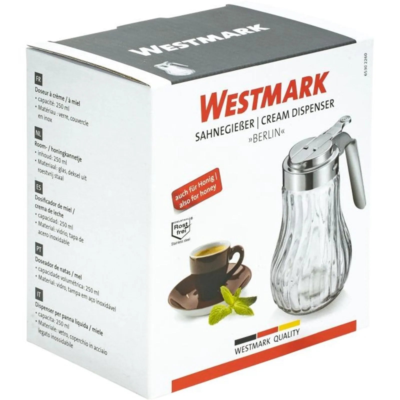 Westmark 250ml Sahne- und Honigspender: Perfekt für Berliner Küche.