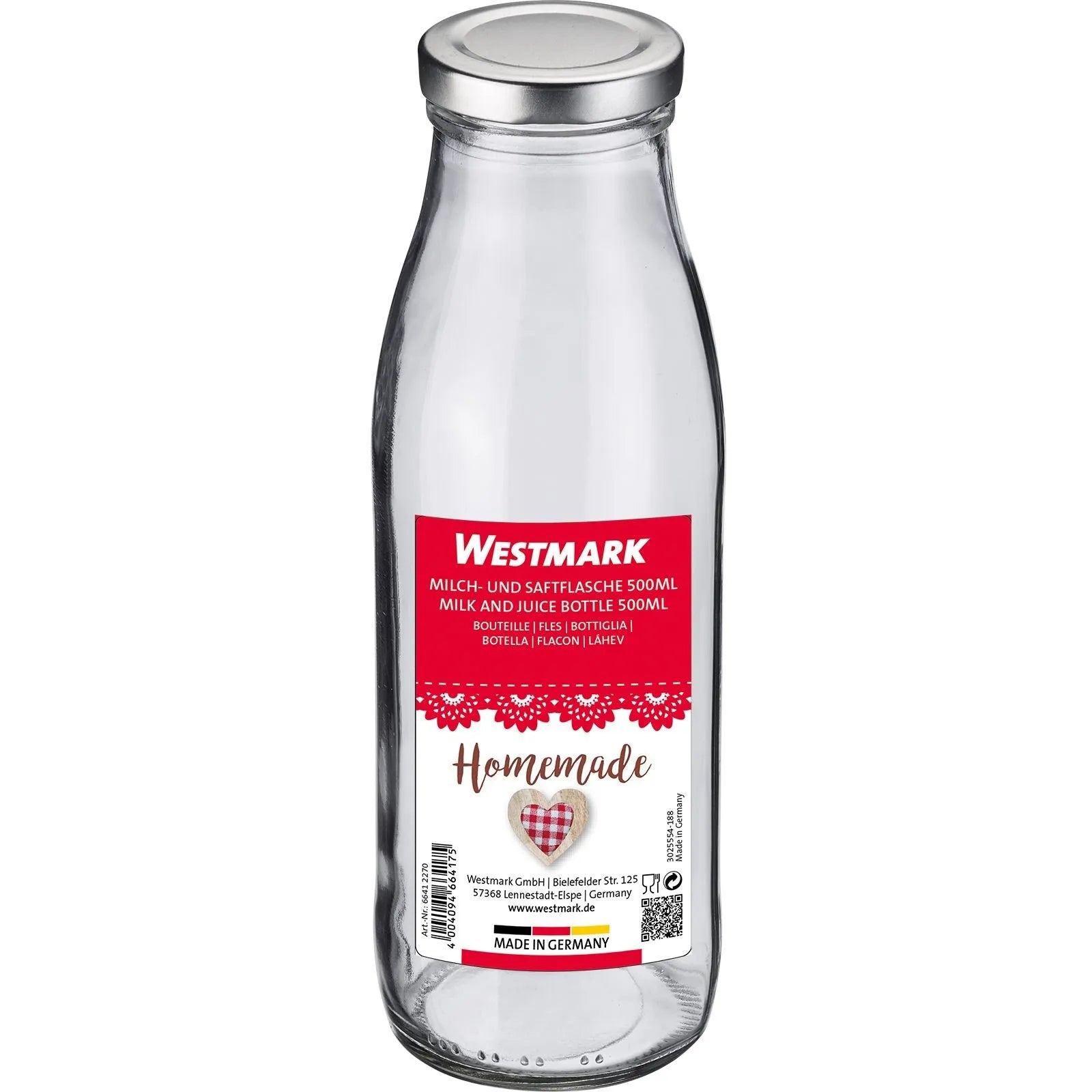 Milch-und Saftflasche 500ml, rund - KAQTU Design