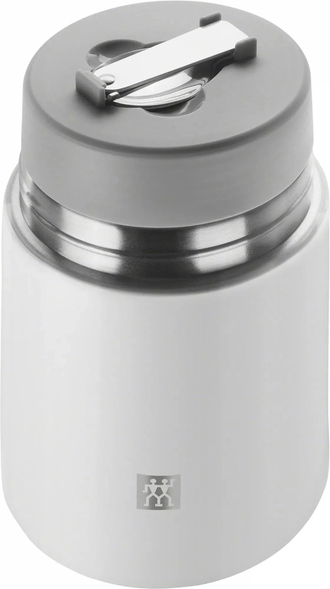 Zwilling Thermo Food Jar: 700 ml, silber-weiß, Edelstahl, doppelwandig, hält Speisen warm/kalt, auslaufsicher, BPA-frei.