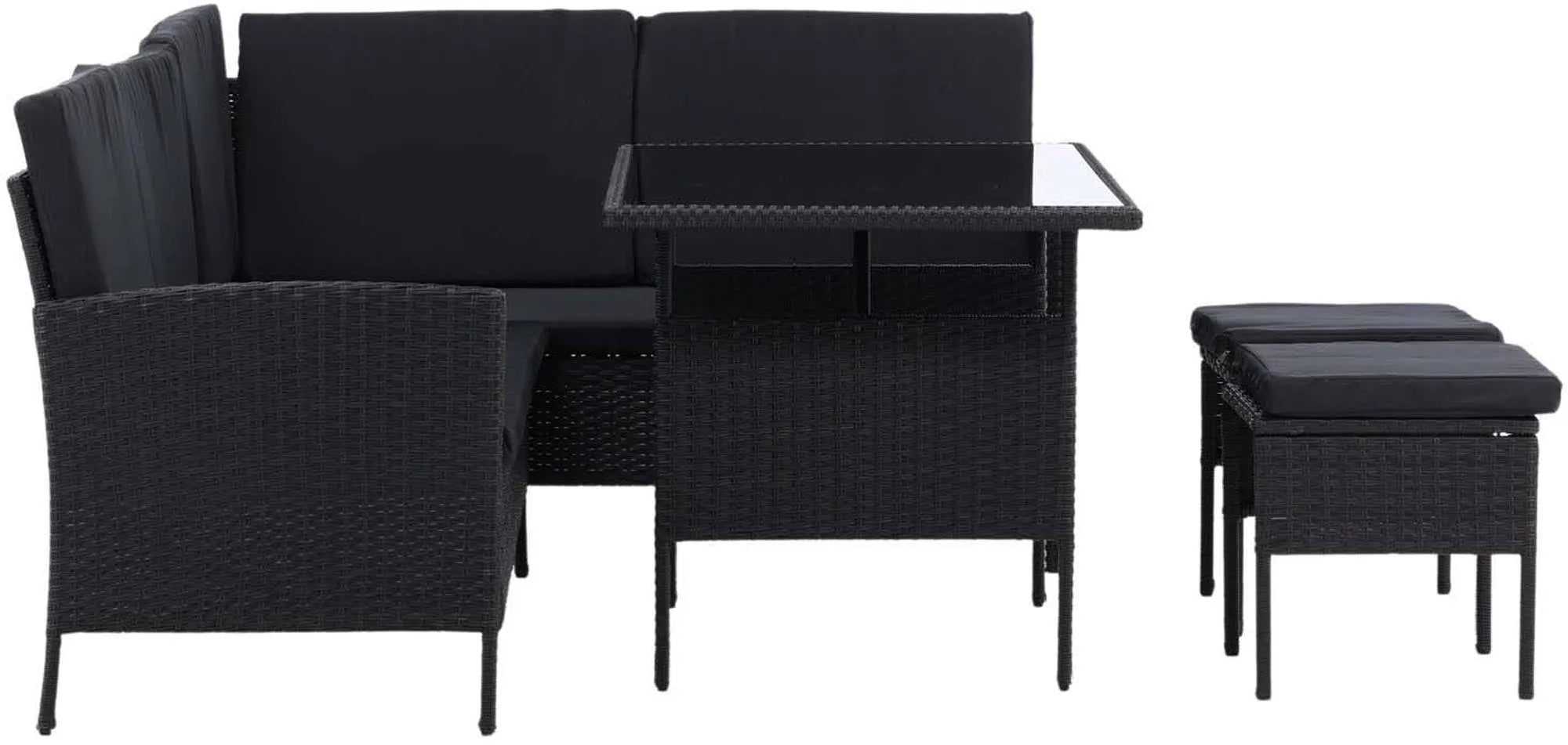 Knock Ecksofa Outdoorset 110cm in Schwarz präsentiert im Onlineshop von KAQTU Design AG. Loungeset ist von Venture Home