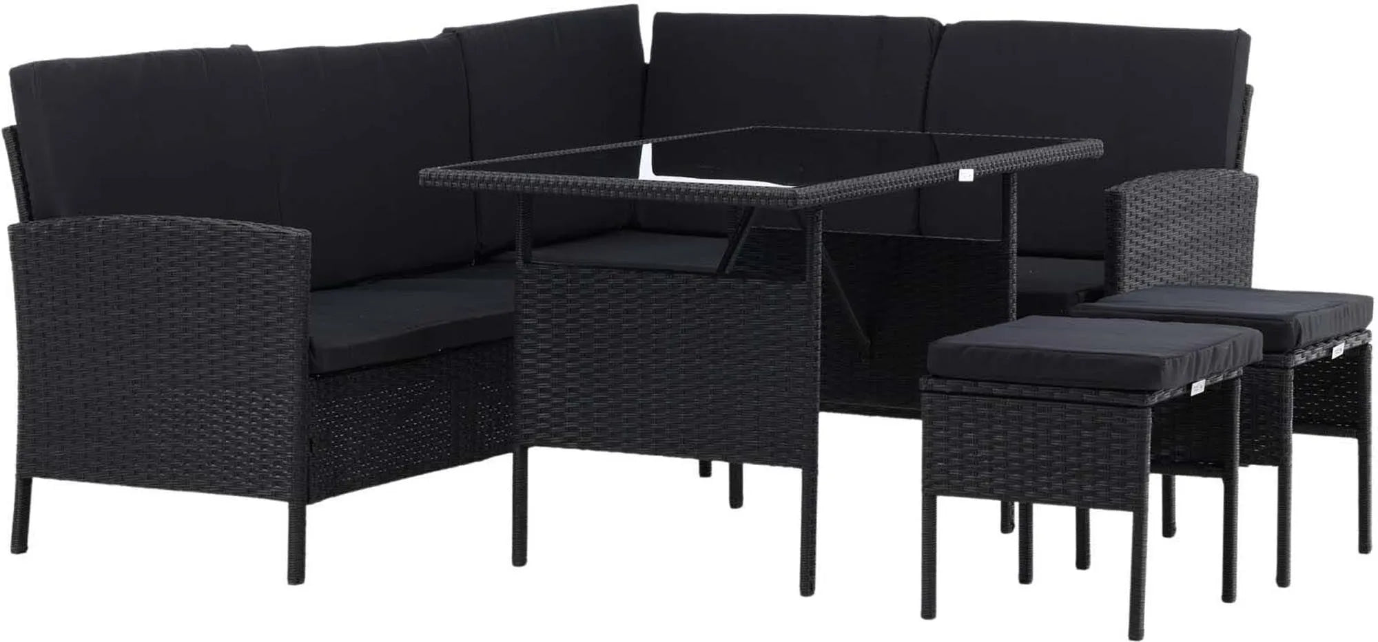 Knock Ecksofa Outdoorset 110cm in Schwarz präsentiert im Onlineshop von KAQTU Design AG. Loungeset ist von Venture Home